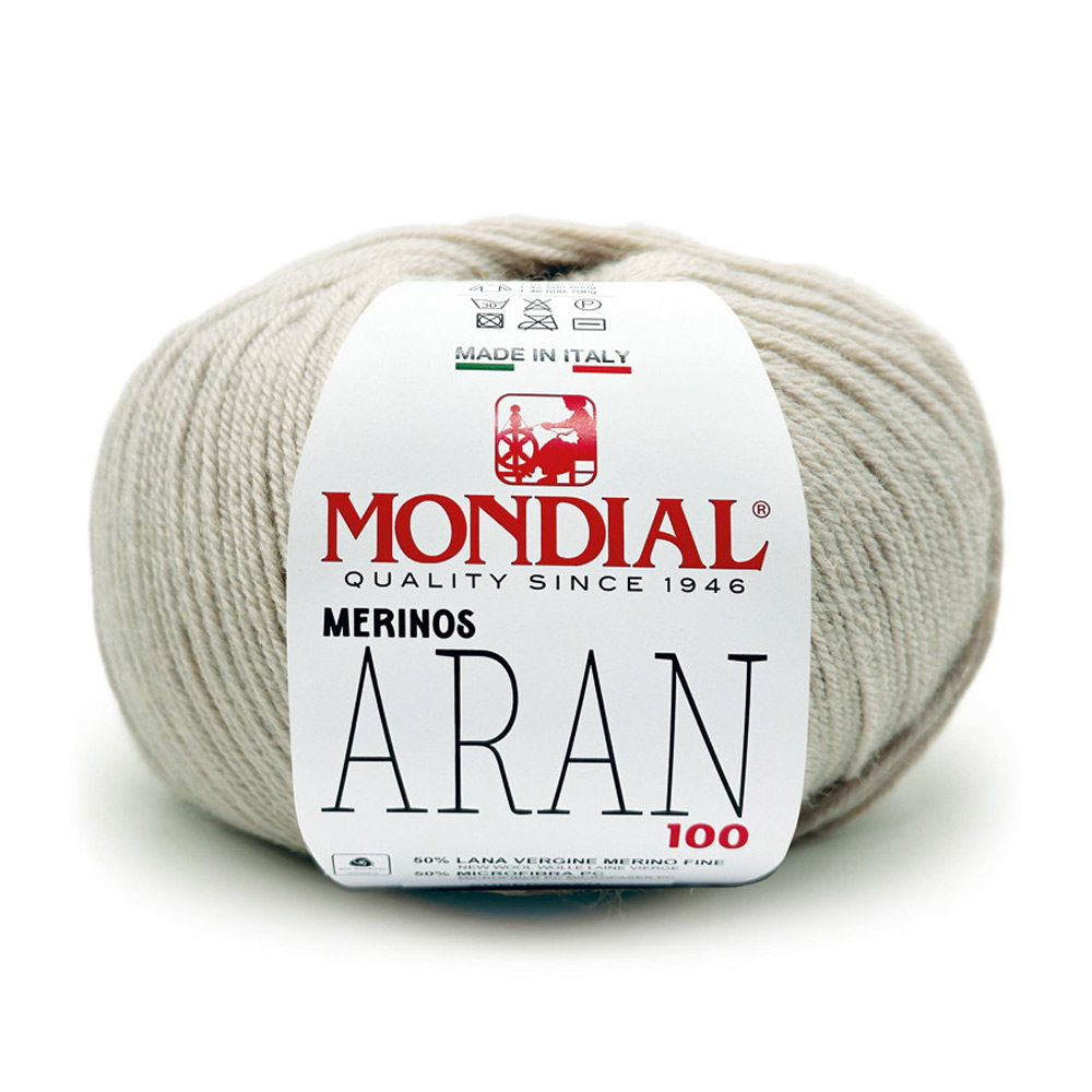 merinos aran 100 mondial - melange grey (600) - 100gr (200mt) | 1pc