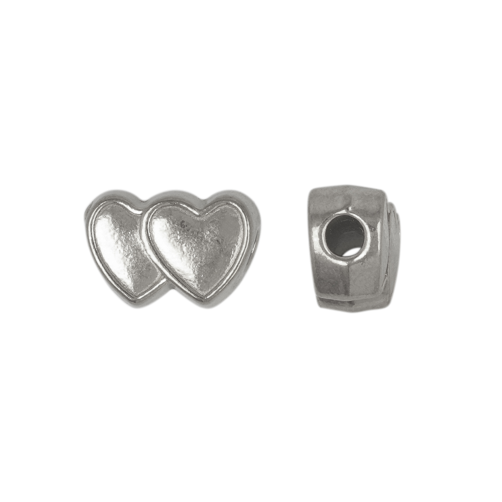 stainless steel star bead 12x8mm - hole 2,5mm | 2pc