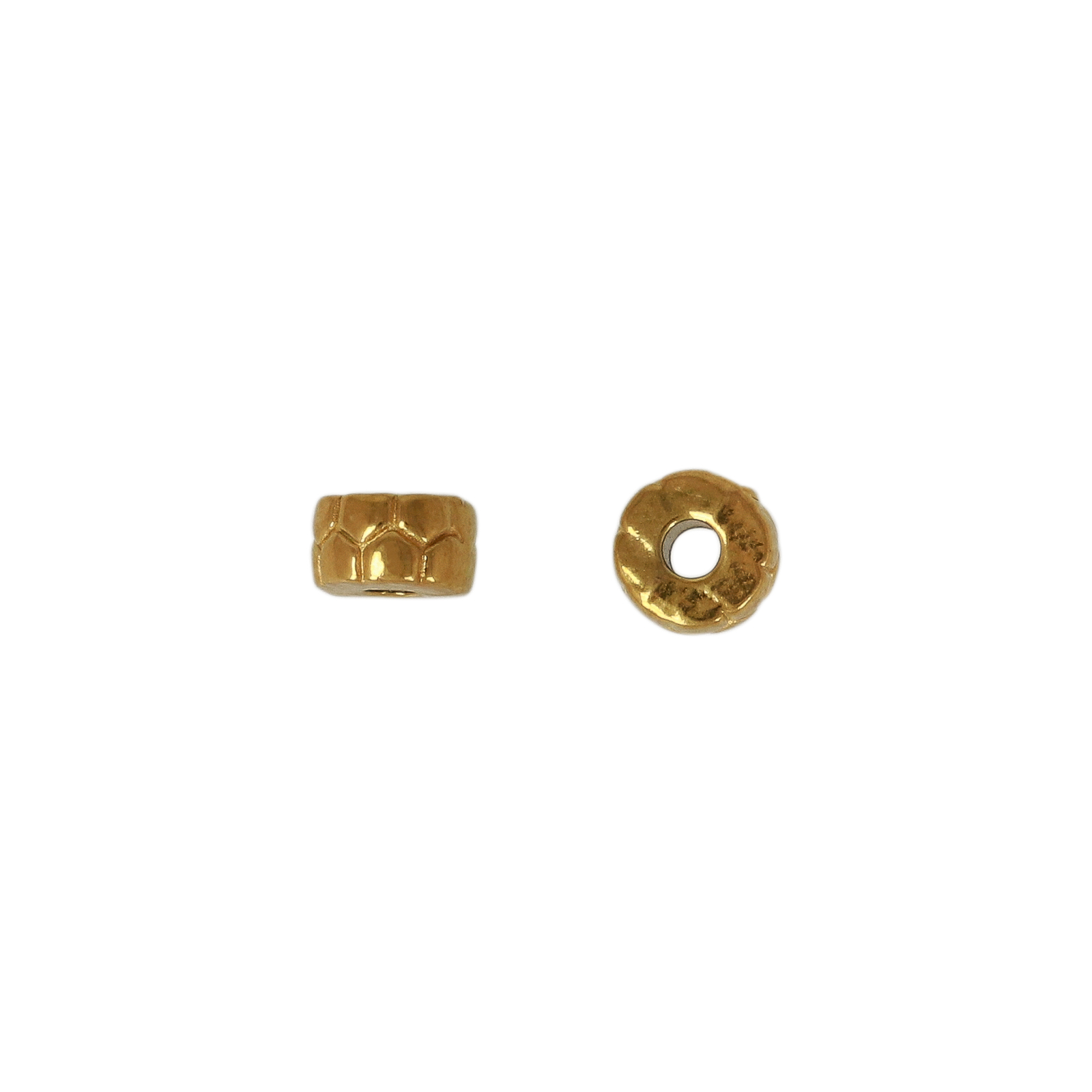 vergoldet edelsthal rondelle 5x3mm - loch 1,6mm | 2st