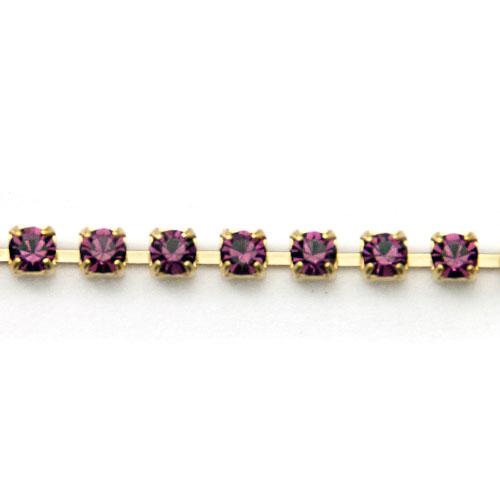 amethyst preciosa strass chain pp18 (2,5mm) | 20cm