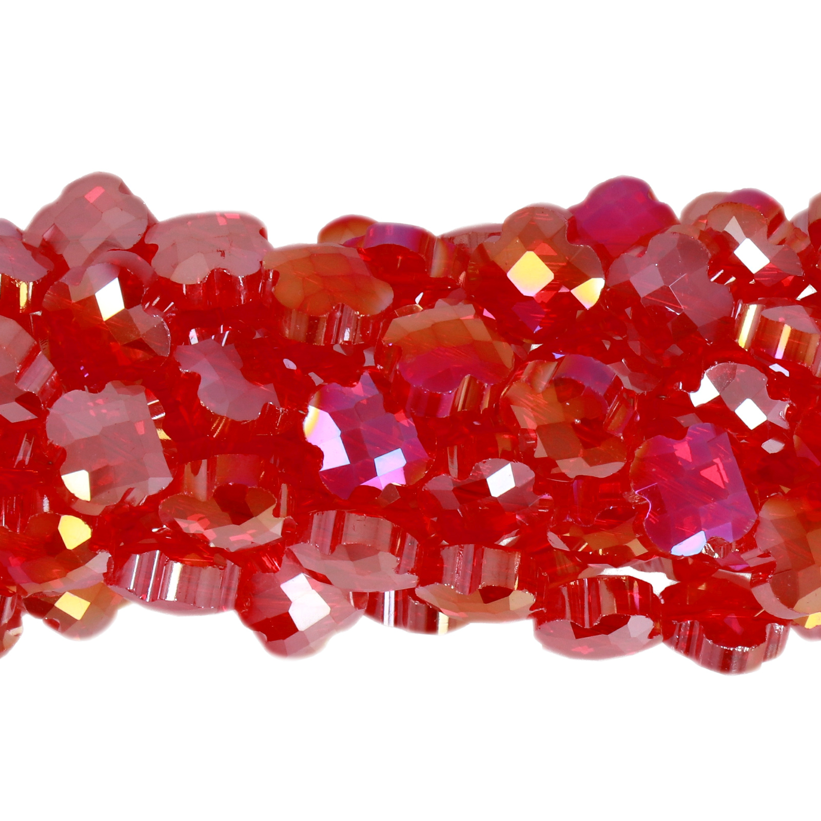 chinese glasperlen facettiertes klee light siam ab 8mm | 30st