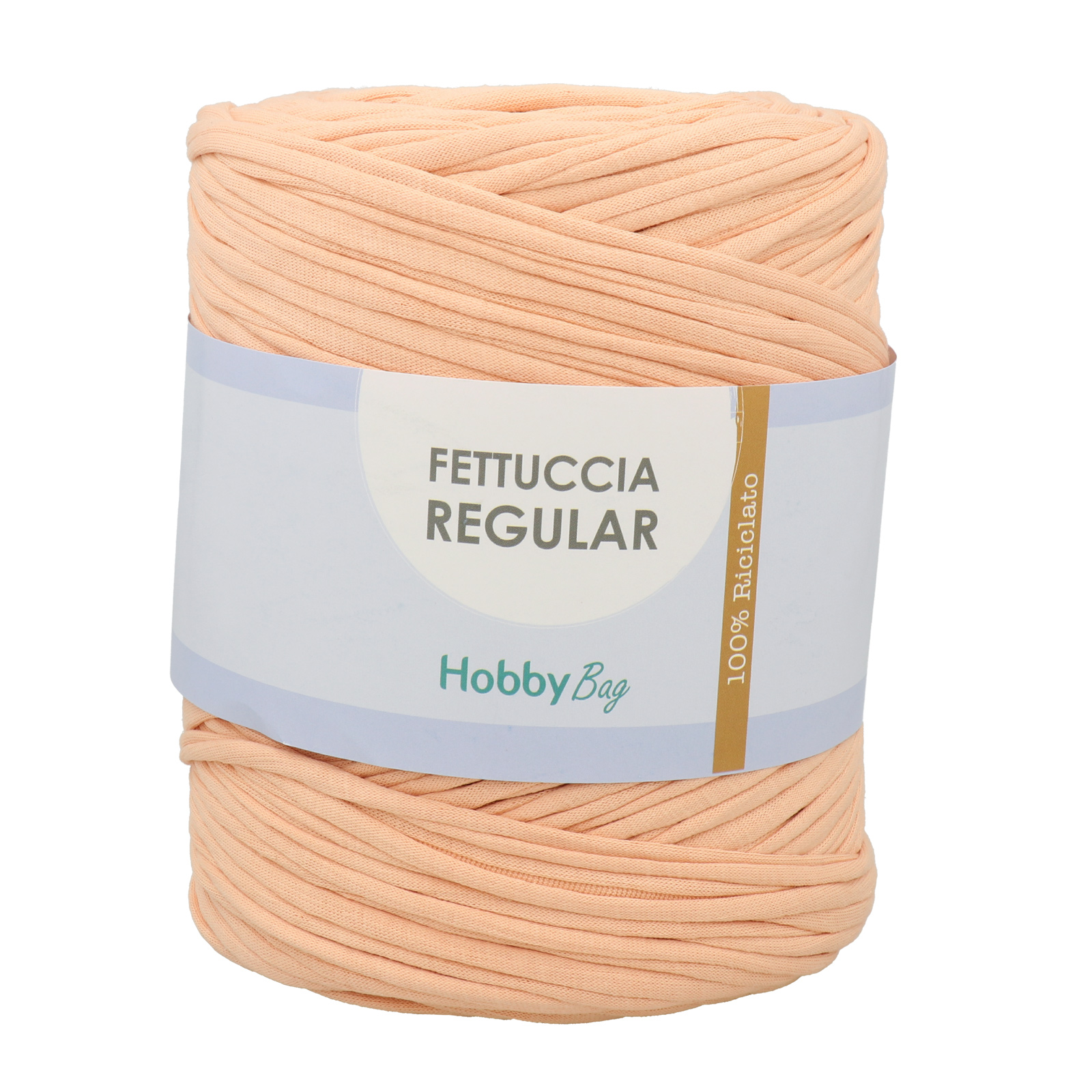 hobbybag t-shirt yarn fettuccia regular - egg shell - 700-900gr aprox (110-130mt) | 1pc