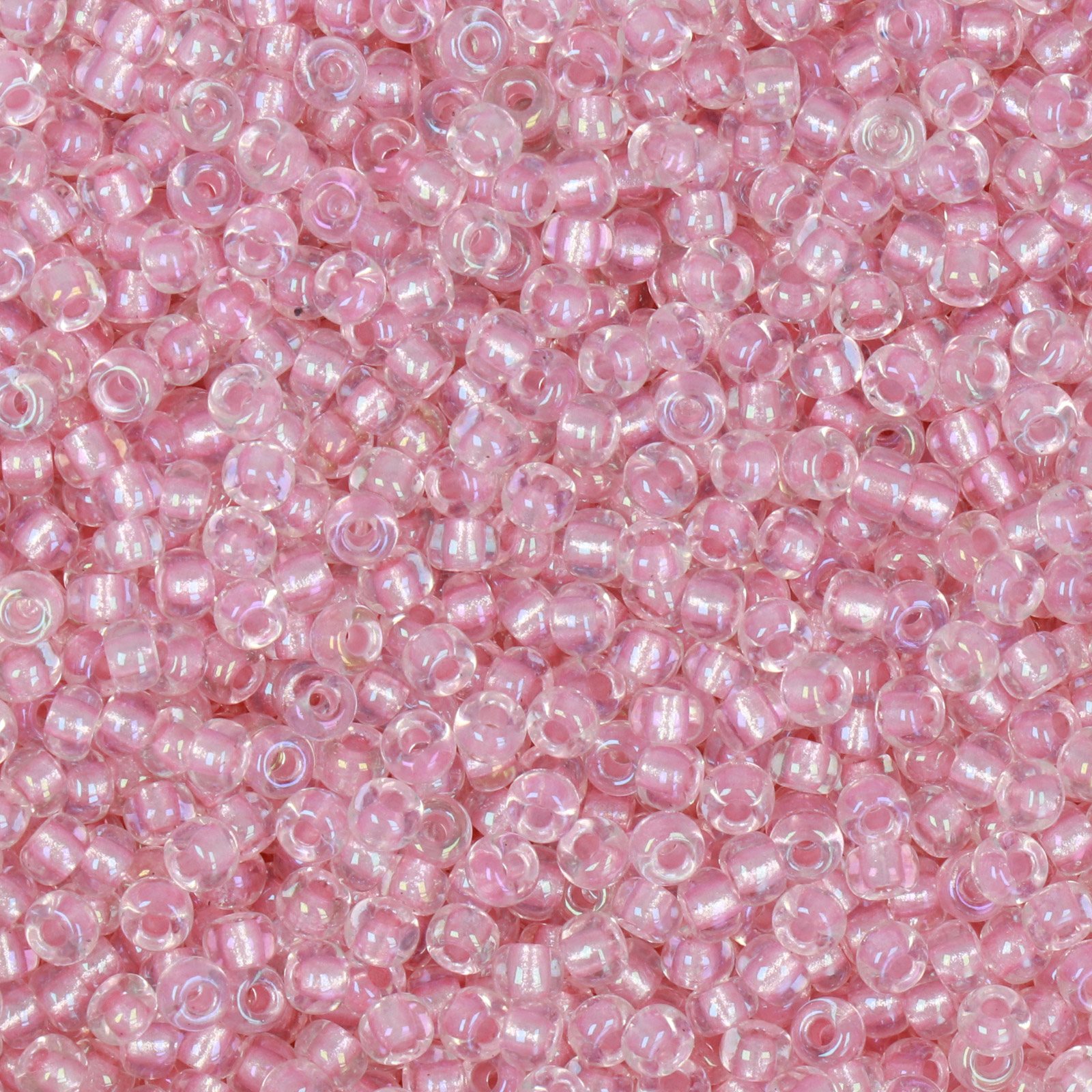 miyuki rocailles 8/0 - soft pink lined crystal (3639) | 10gr