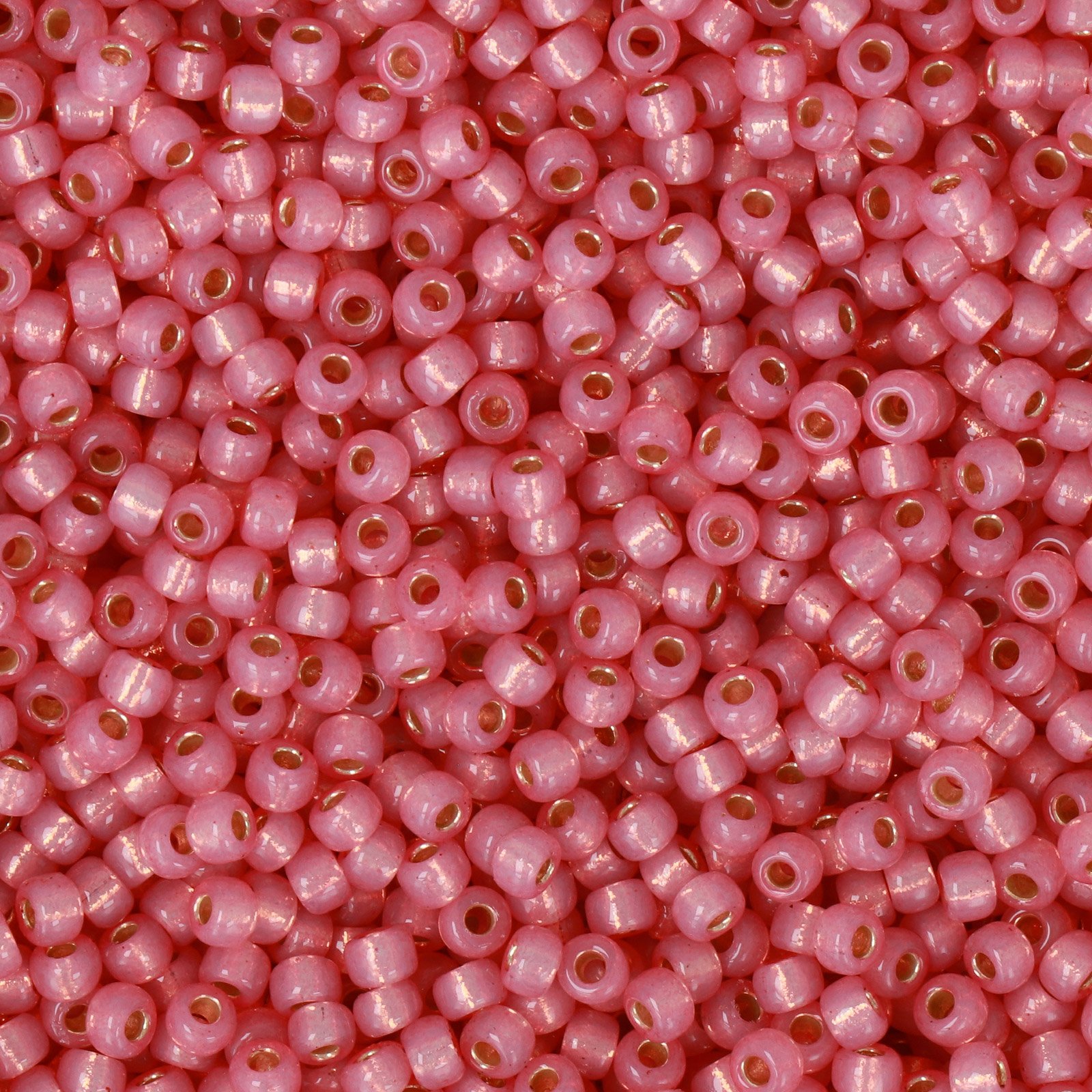 miyuki rocailles 8/0 - duracoat silver-lined dyed pink (4237) | 10gr