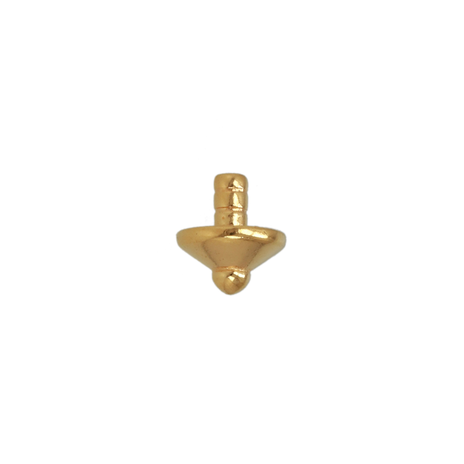 antique gold plated basic cap for glu-on pendant 7mm | 1pc