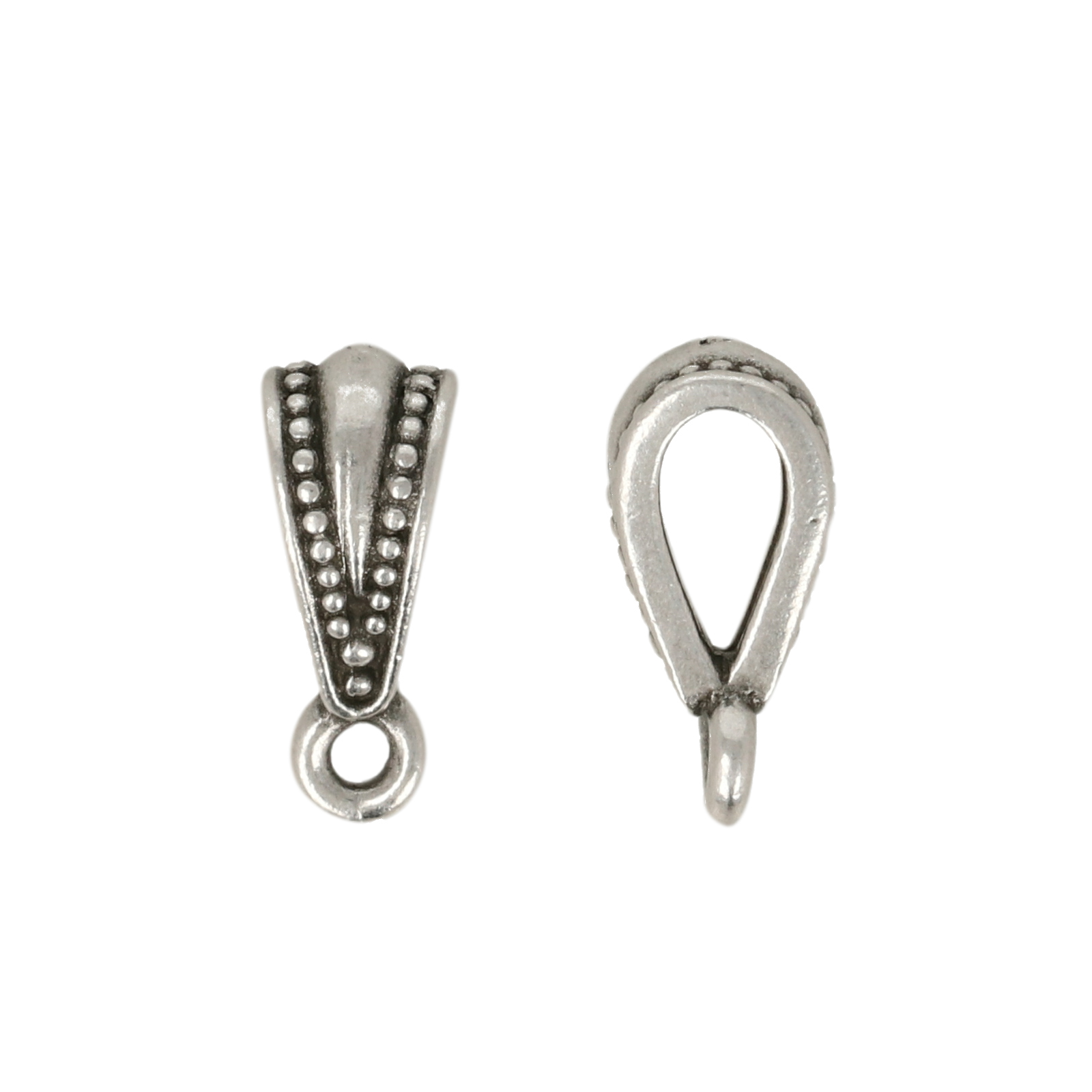 antique silver plated royal bail 12x5mm | 1pc