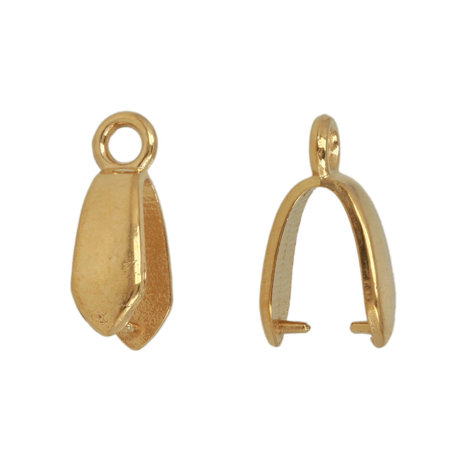 gold plated stainless steel bail 15,5x5mm | 2pc