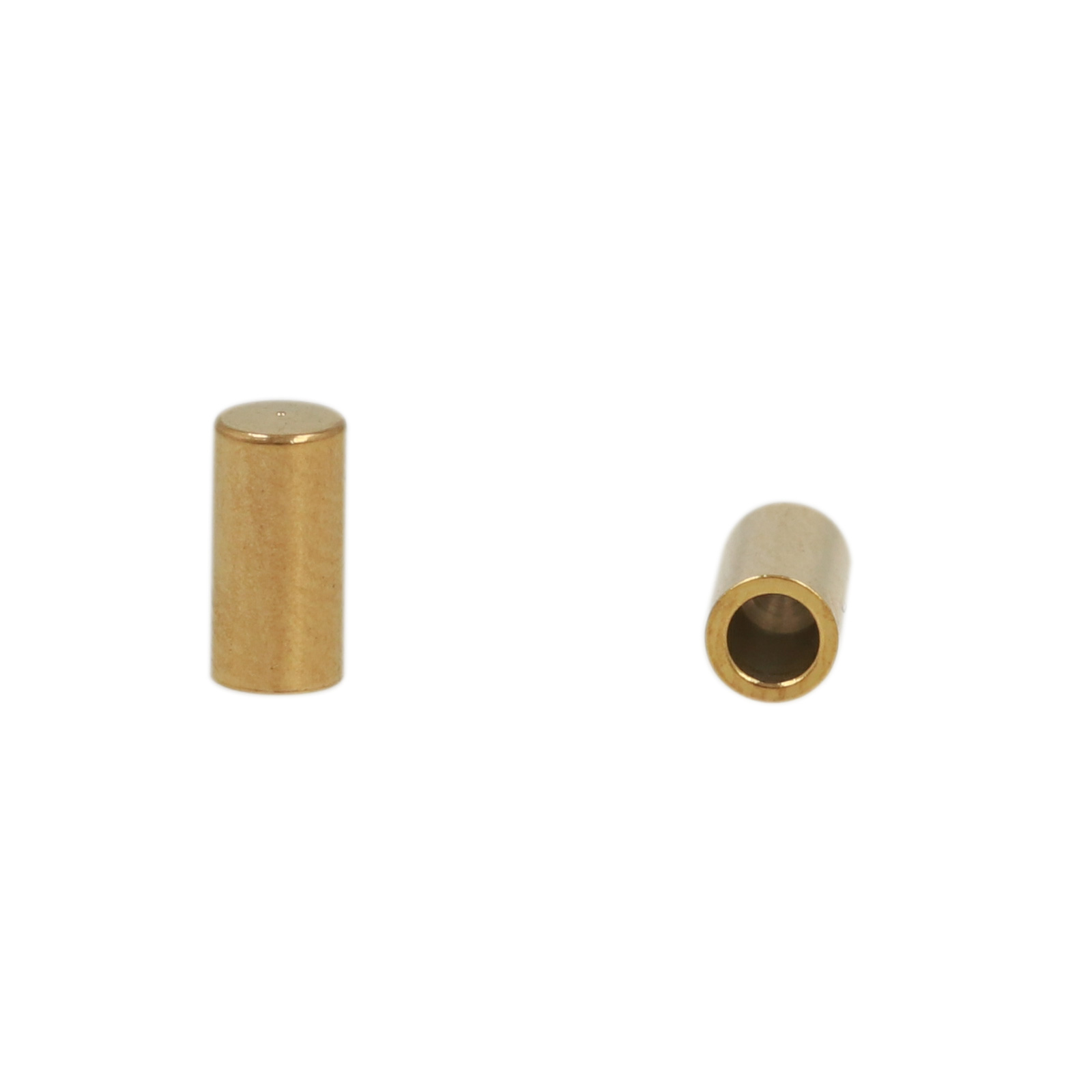 gold plated stainless steel crimp end 6x3mm (width 2mm) | 4pc