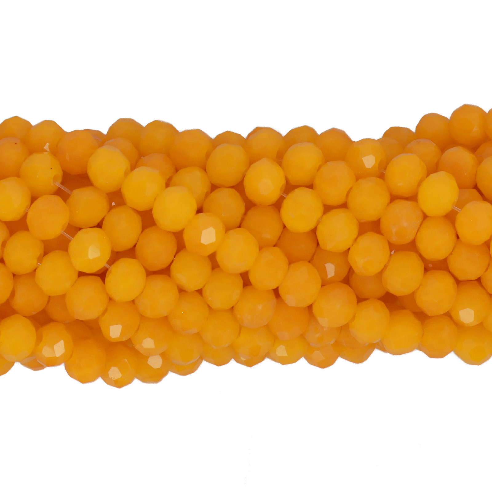 chinese glasperlen facettiertes rondelle opaque sunflower 4x3mm | 1 strang