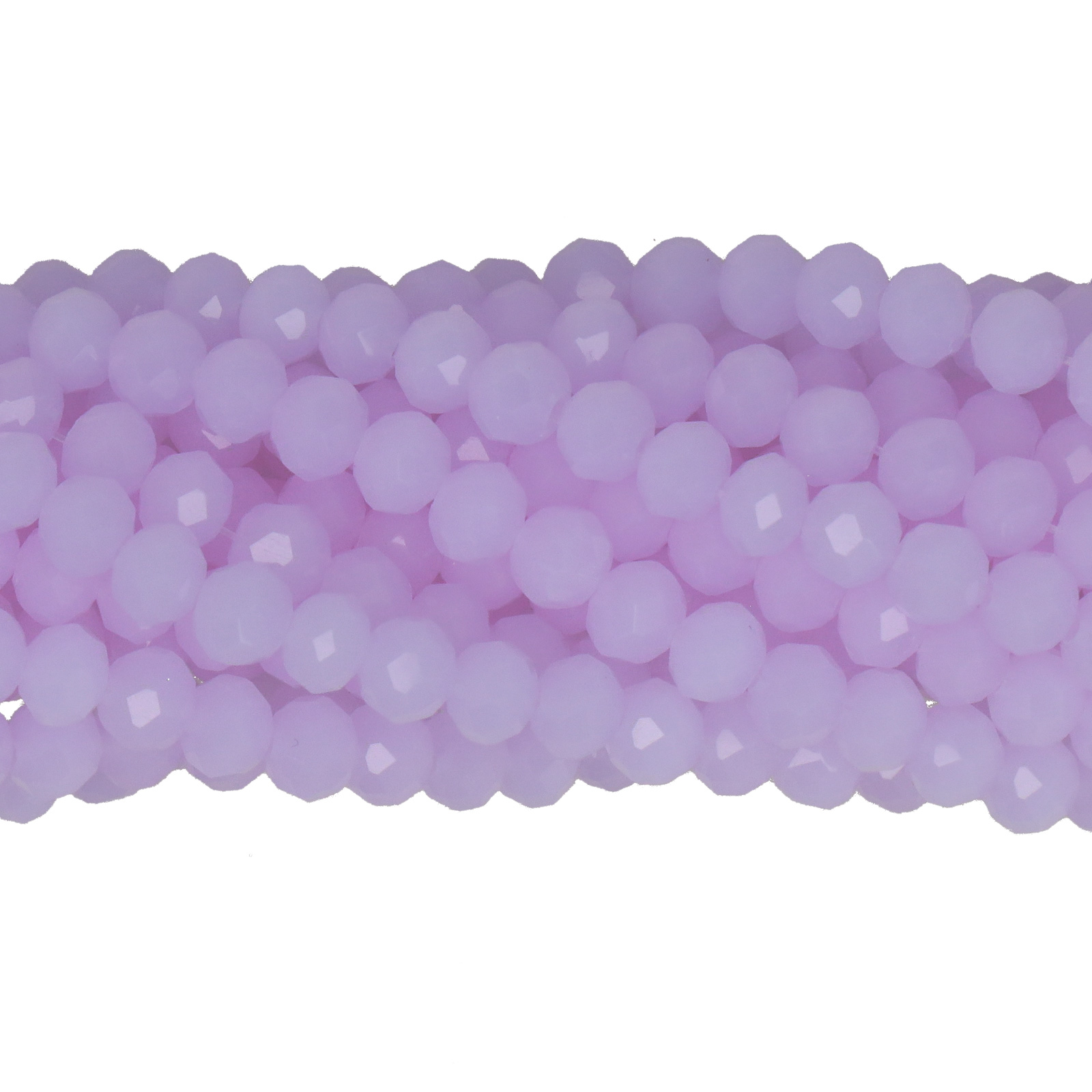 opal lavender chinese crystal faceted roundelle 4x3mm | 1 strand