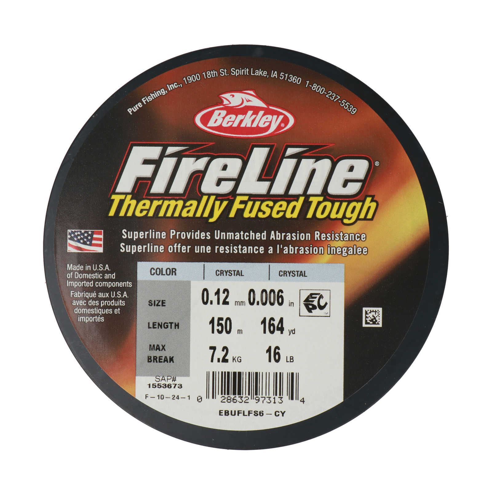 crystal fireline braided beading thread - size 0,12 - 150mt spool | 1pc