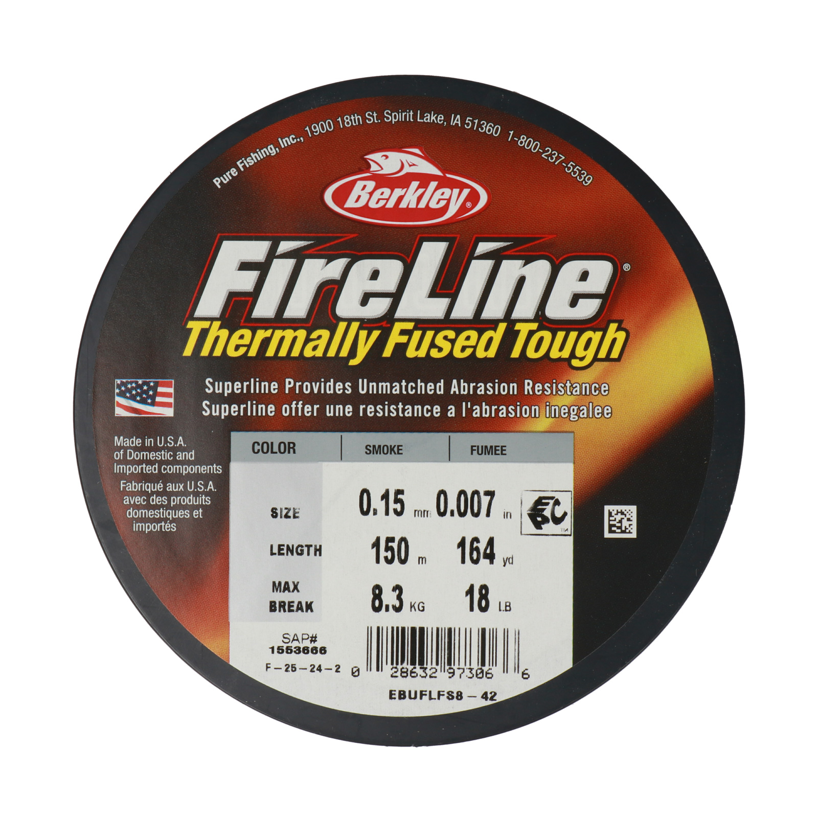 smoke grey fireline braided beading thread - size 0,15mm - 150mt spool | 1pc