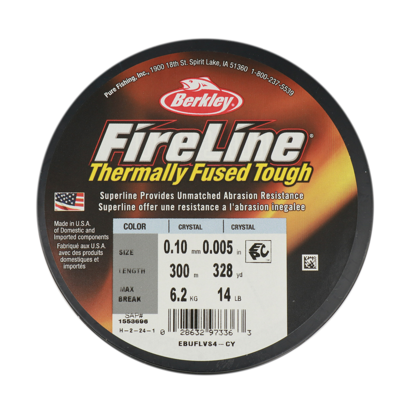 crystal fireline braided beading thread - size 0,10mm - 300mt spool | 1pc