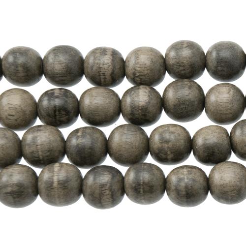 natural wood beads - greywood round 10mm | 16-inch strand