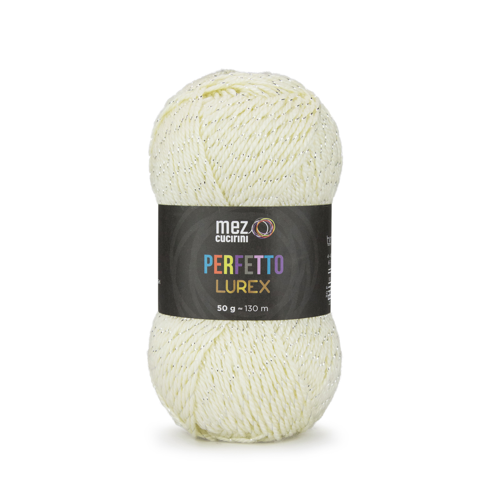 mez cucirini perfetto lurex - silver milk (02090) - 50gr (130mt) | 1pc