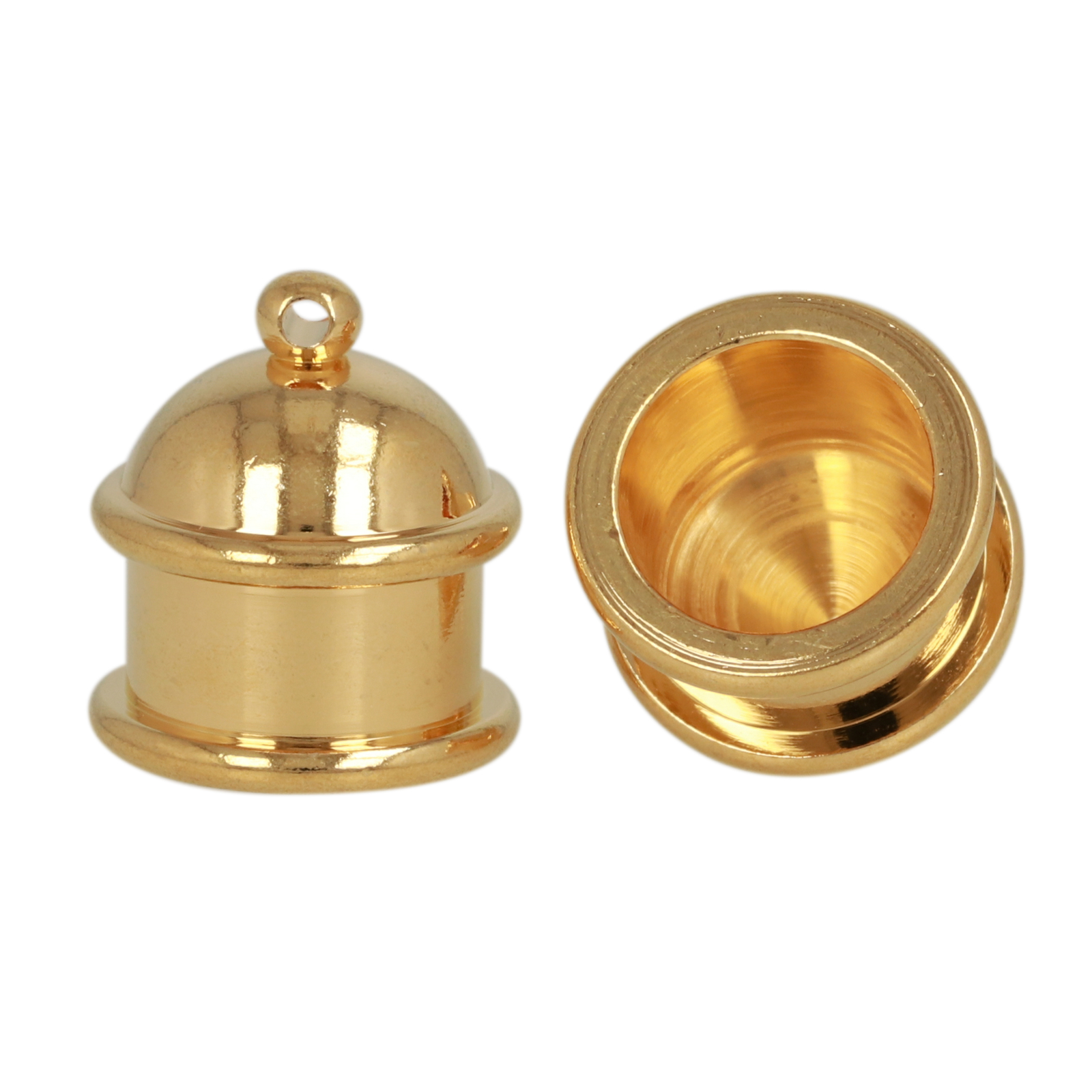 gold plated crimp end 16x12mm (width 10mm ) | 1pc
