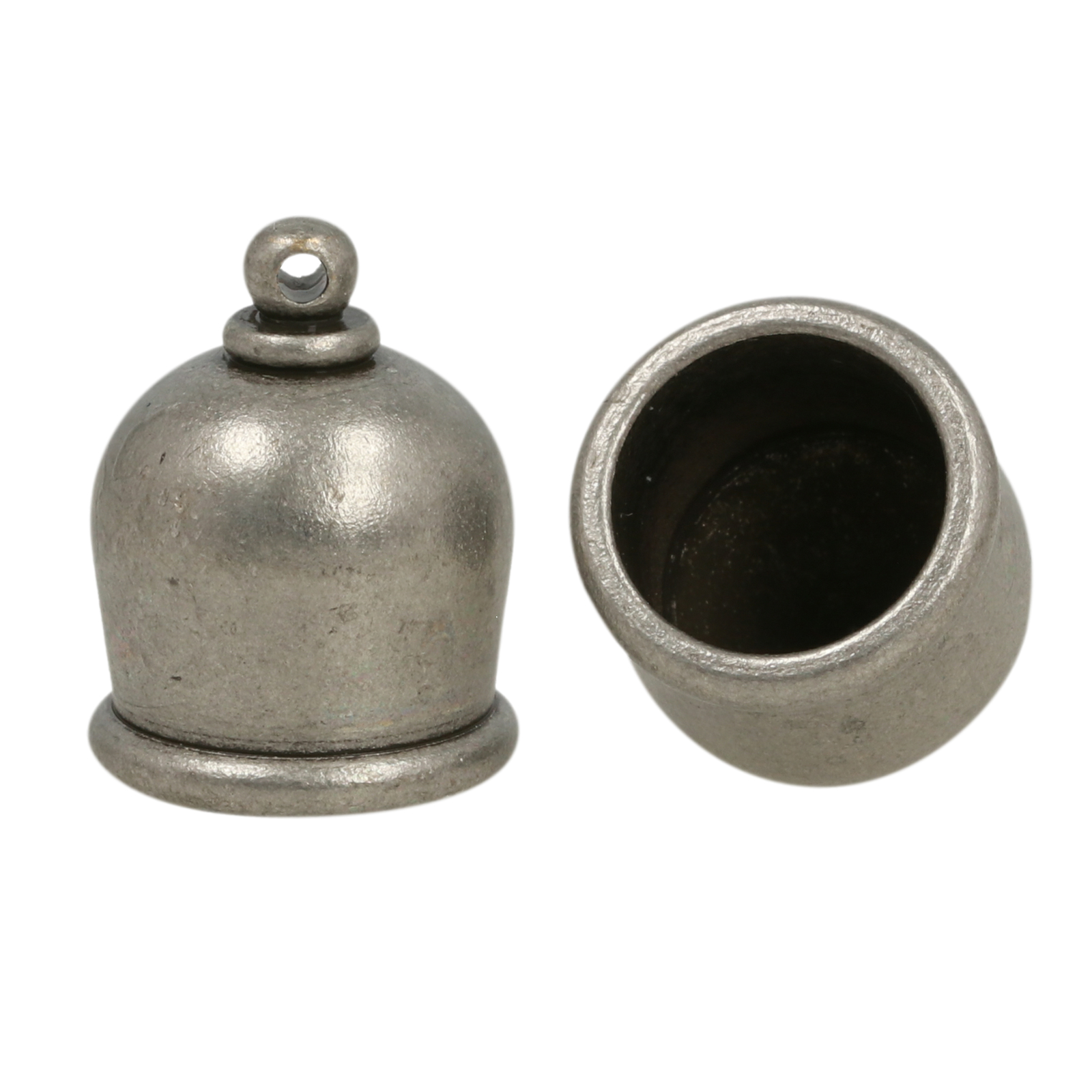 silver plated crimp end 18x12mm (width 10mm ) | 1pc