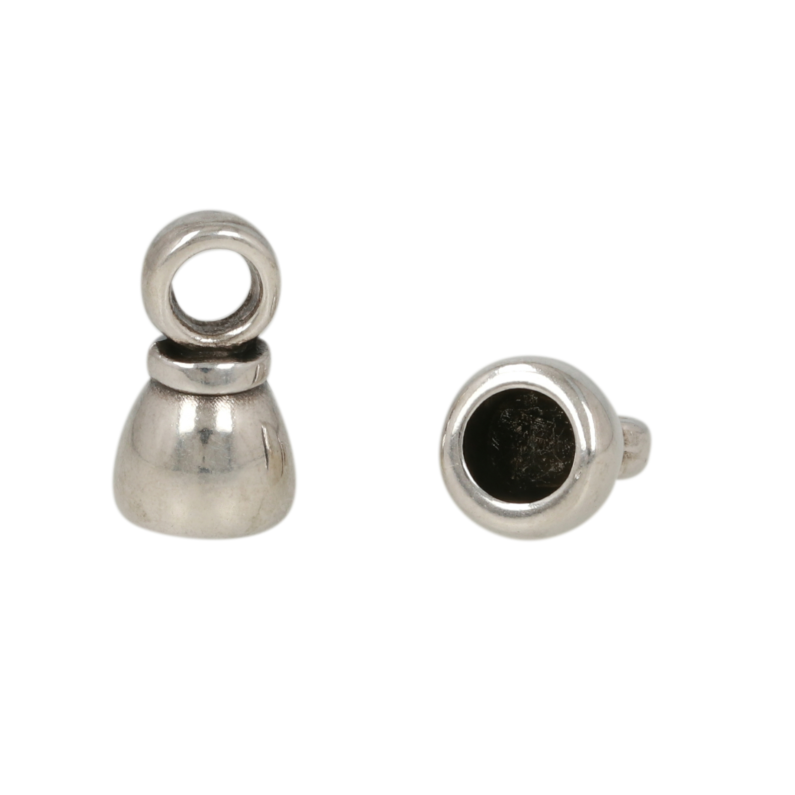 endkappe antik versilbert 13x8mm (4mm innendurchmesser) | 2st