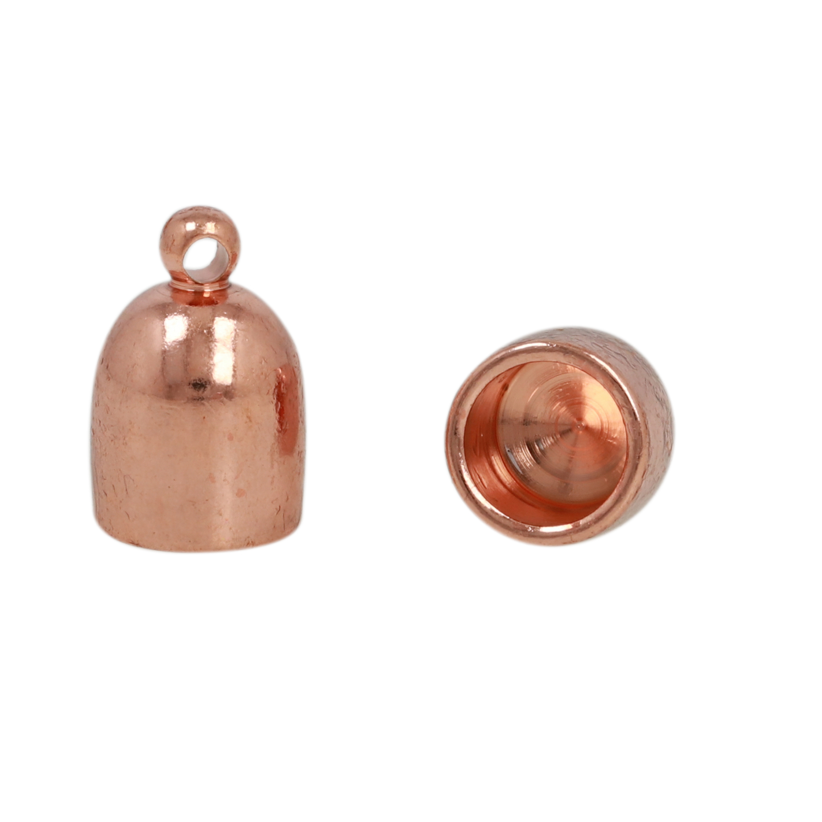 copper plated crimp end 12x8mm (width 6mm) | 2pc