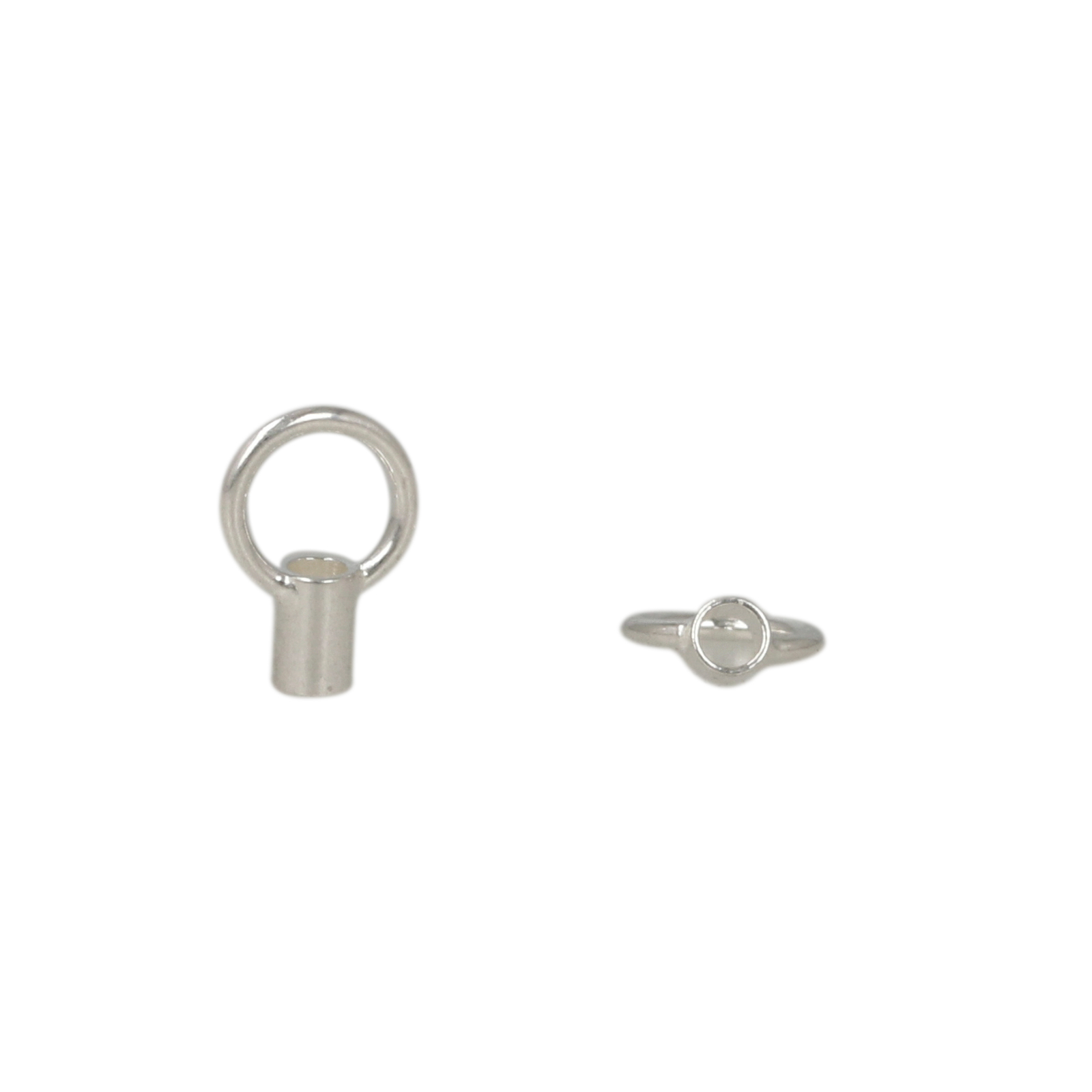 sterling silver crimp end 7x2mm (width 1mm) | 6pc