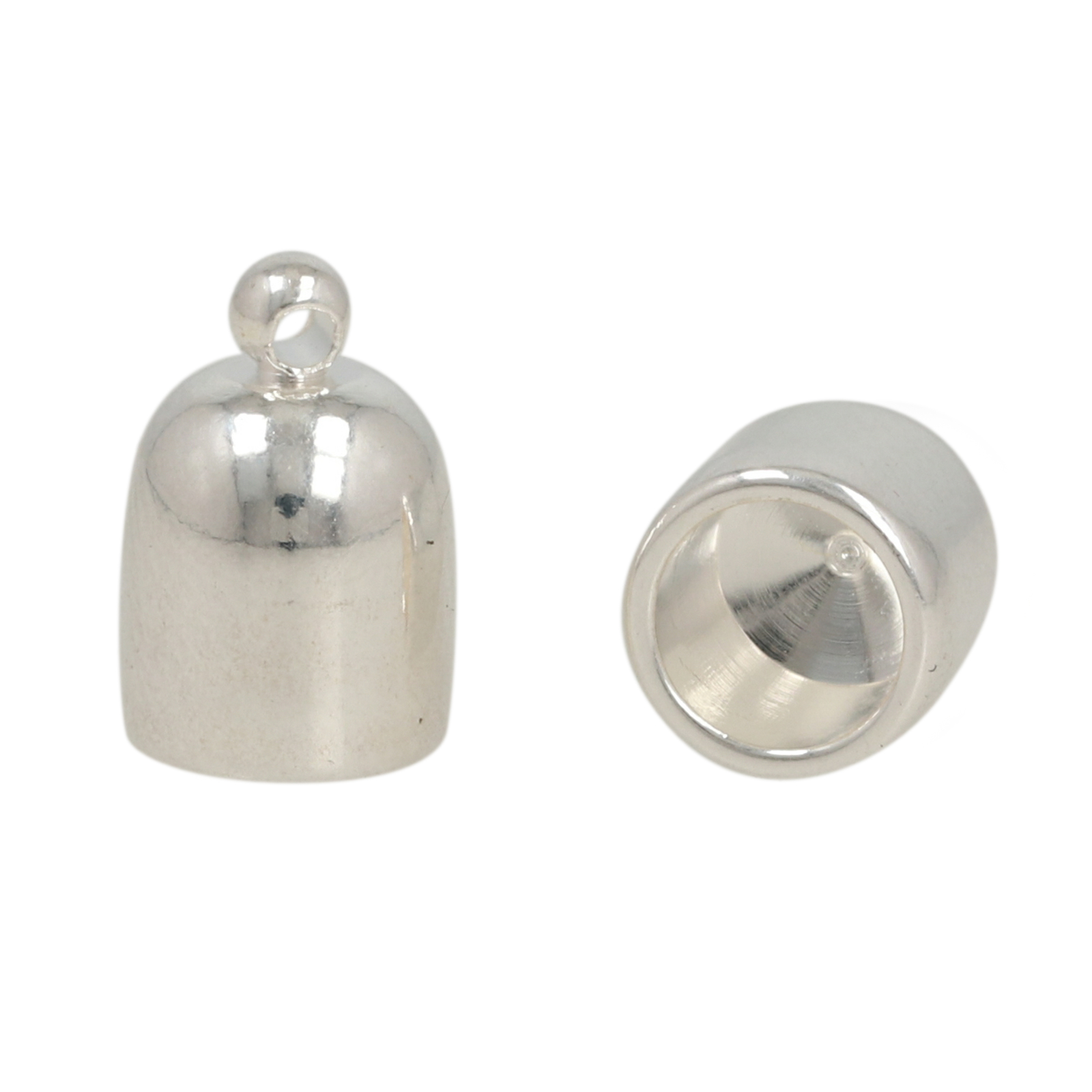 endkappe versilbert 12x8mm (6mm innendurchmesser) | 2st