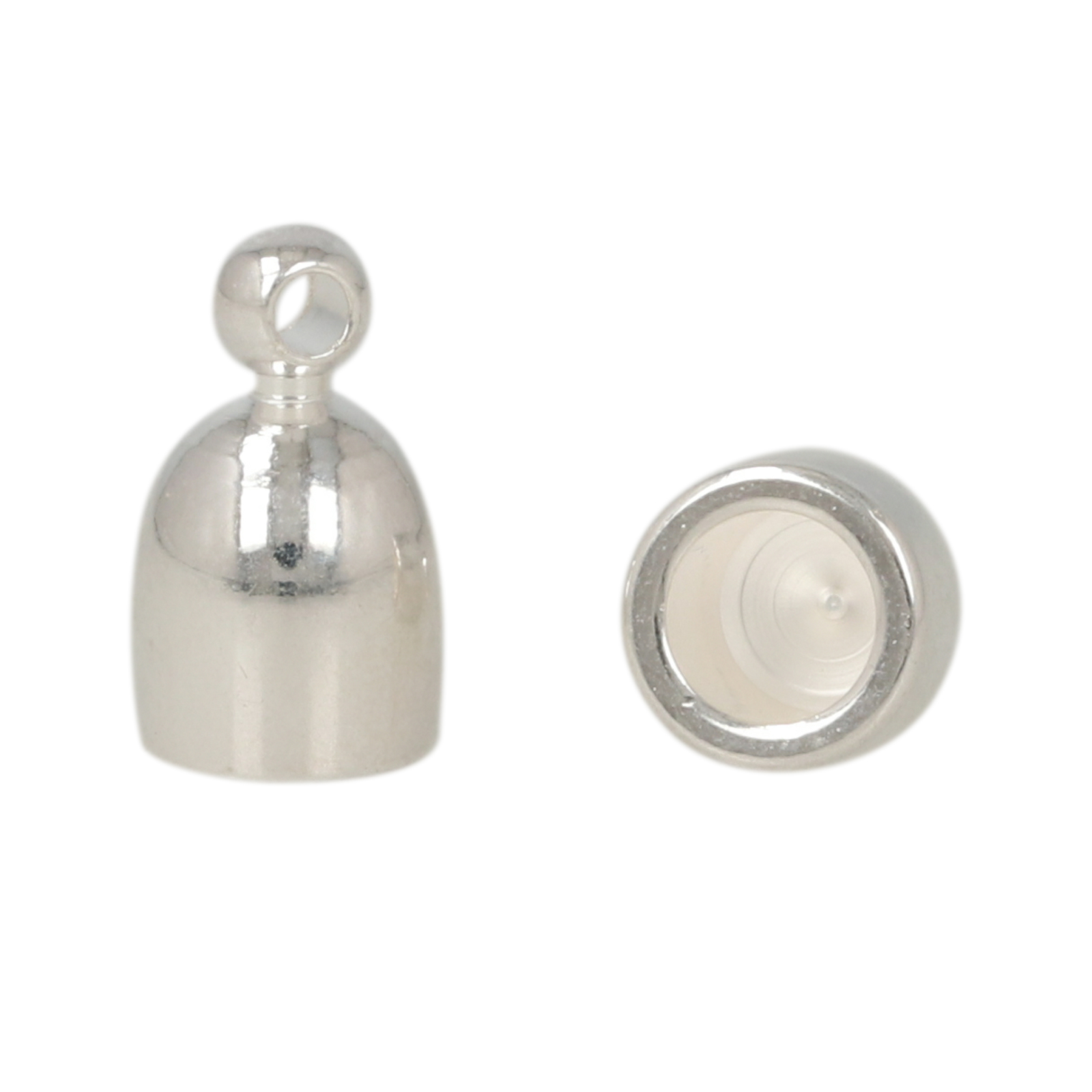 endkappe versilbert 10x6mm (4mm innendurchmesser) | 2st