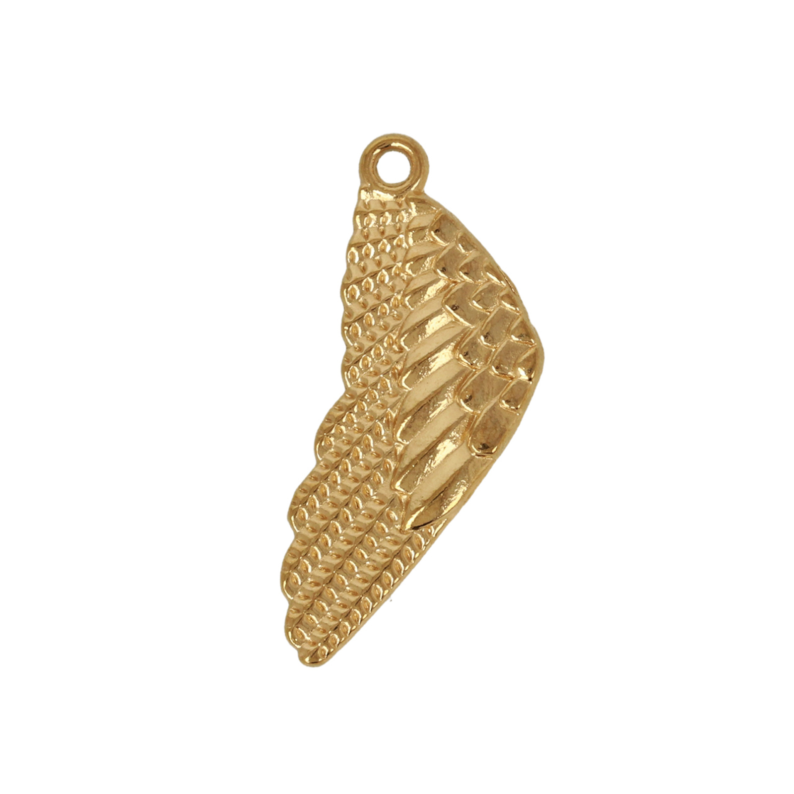 vergoldet edelstahl anhänger flügel 23x10mm | 2st