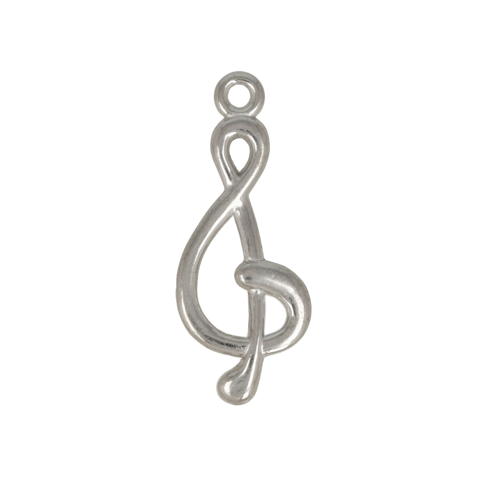 stainless steel treble clef pendant 24x11,5mm | 2pc