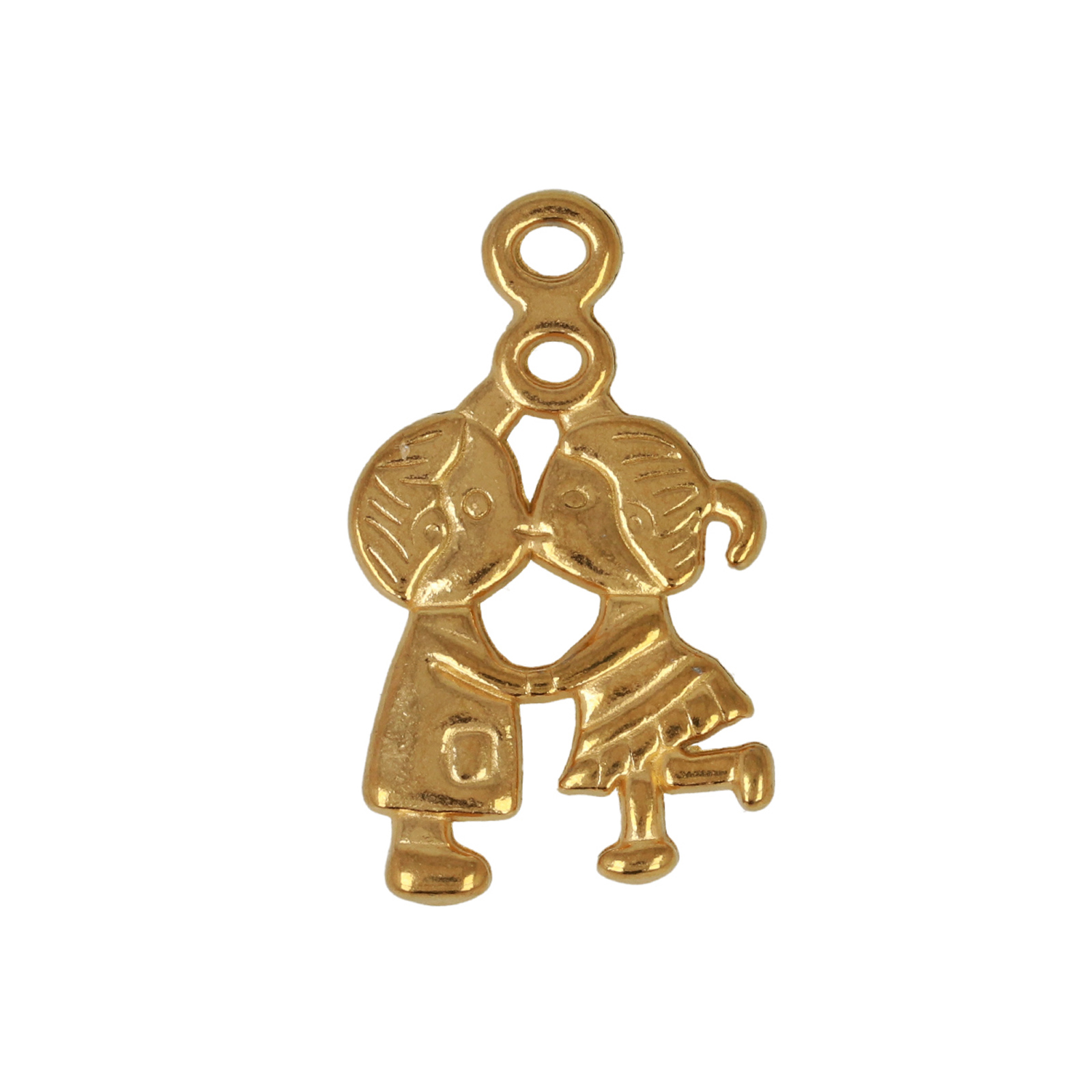 gold plated stainless steel unicorn pendant 22,5x17mm | 2pc