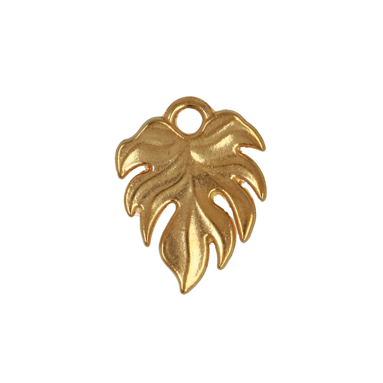 vergoldet edelstahl anhänger monstera 17,5x15mm | 2st
