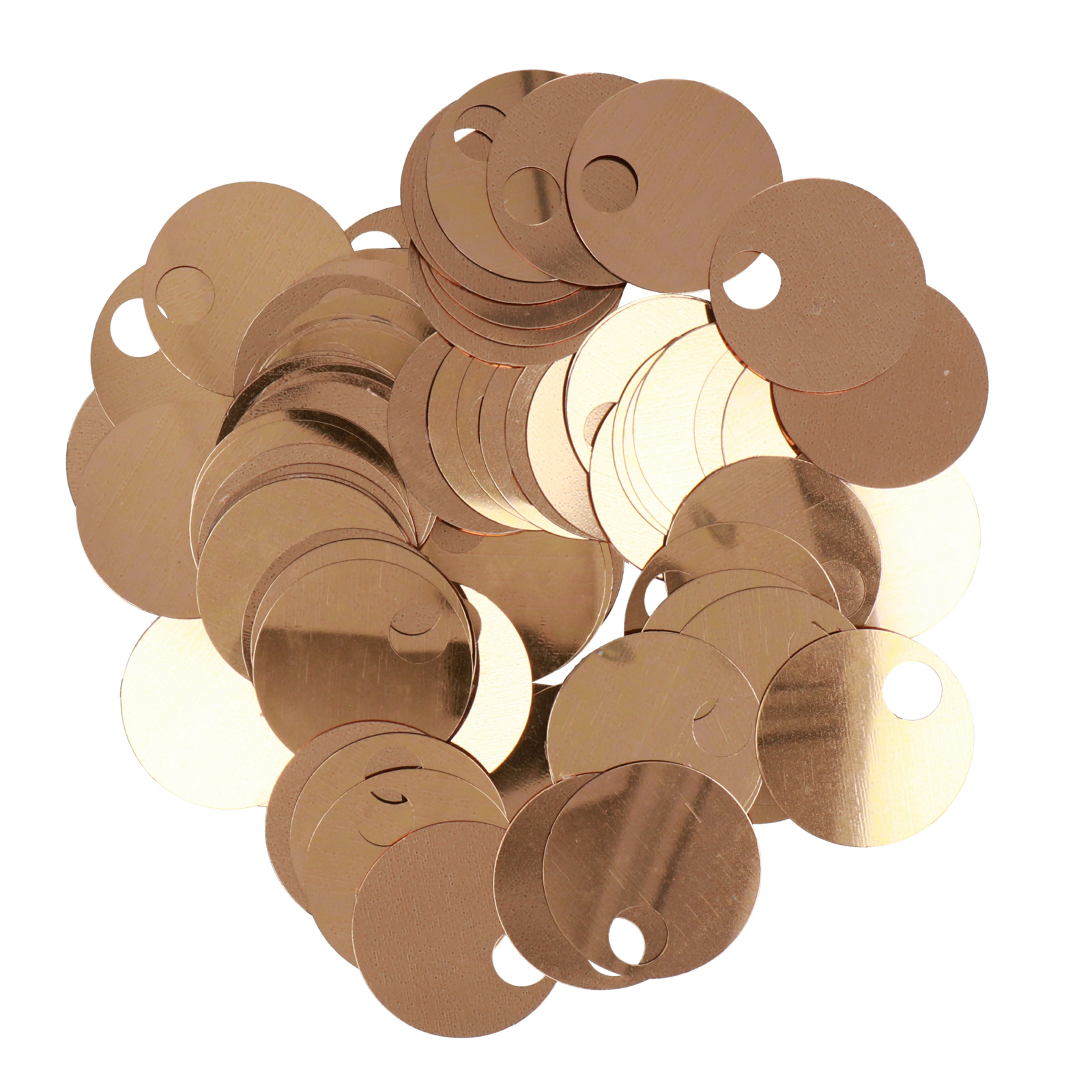 smooth sequins for bags rose gold 20mm - hole 5mm | 40gr