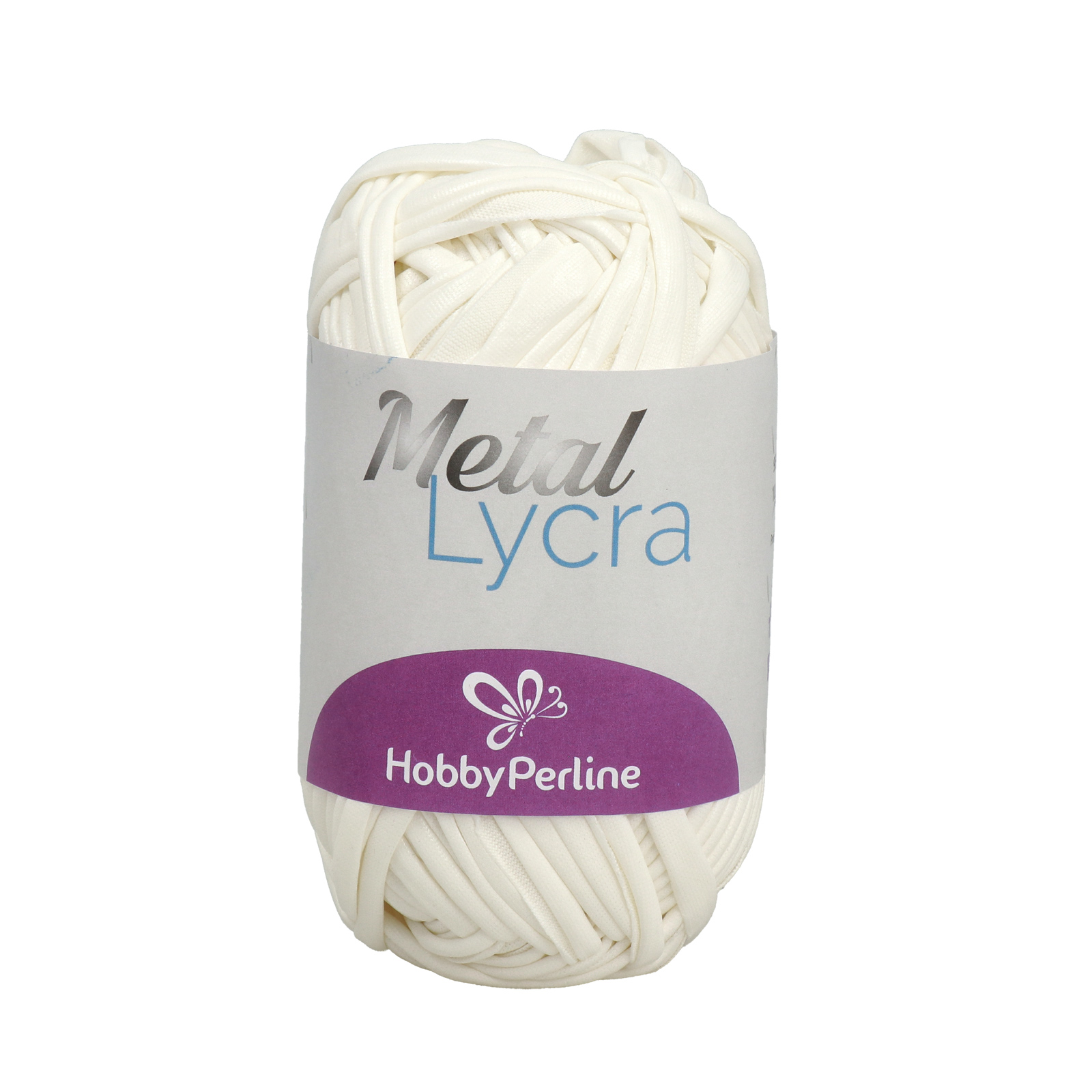 hobbybag metal lycra - white - 100gr (45mt) | 1pc