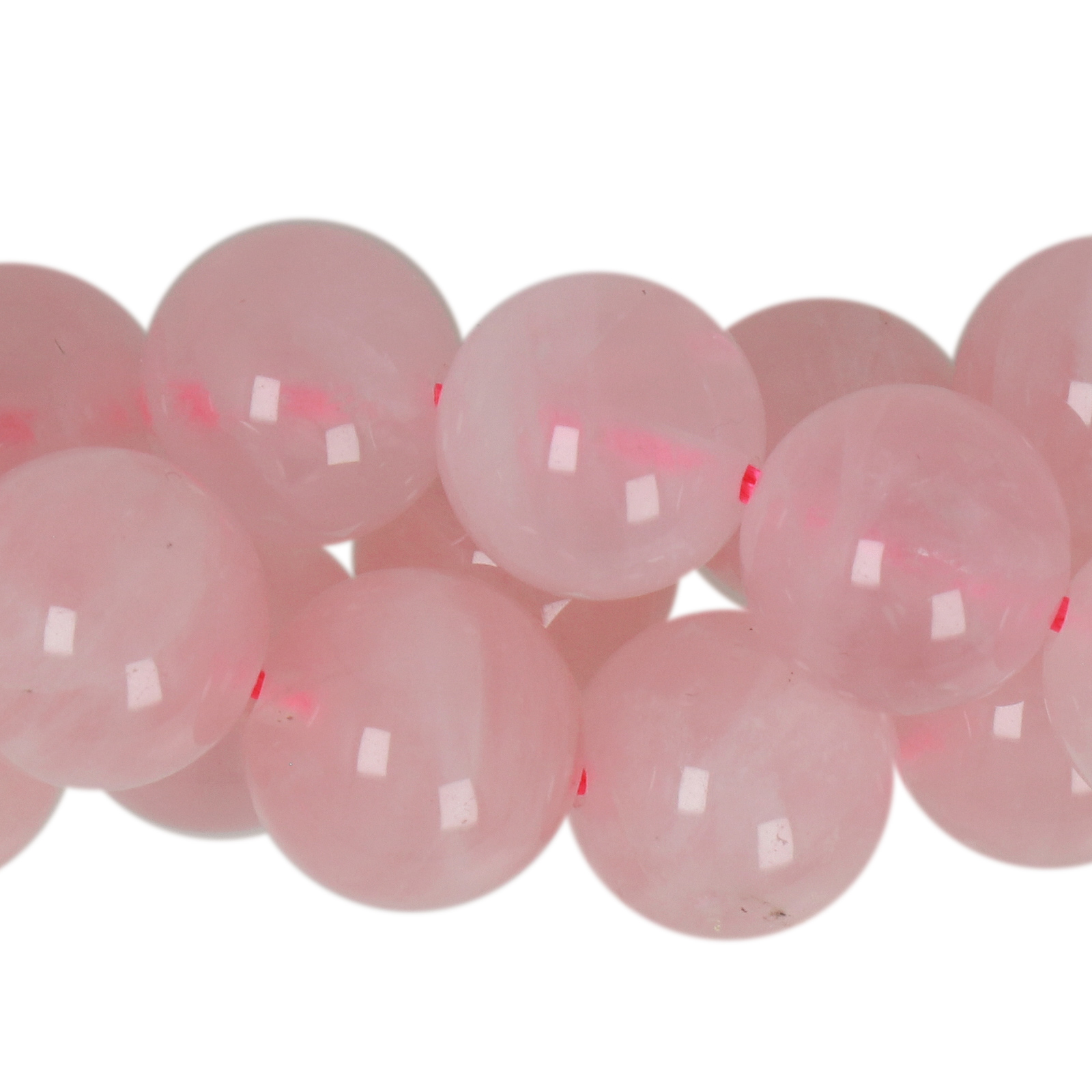rose quartz (madagascar) smooth round 10mm | 15/16-inch strand