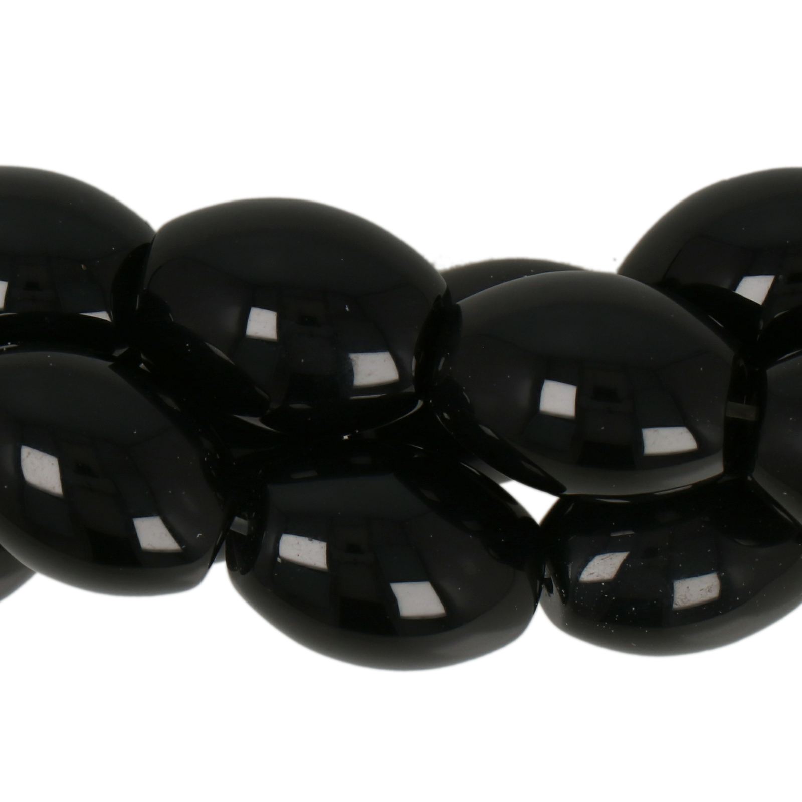 schwarz oliv glatt fass 16x12mm | strang 38/40cm