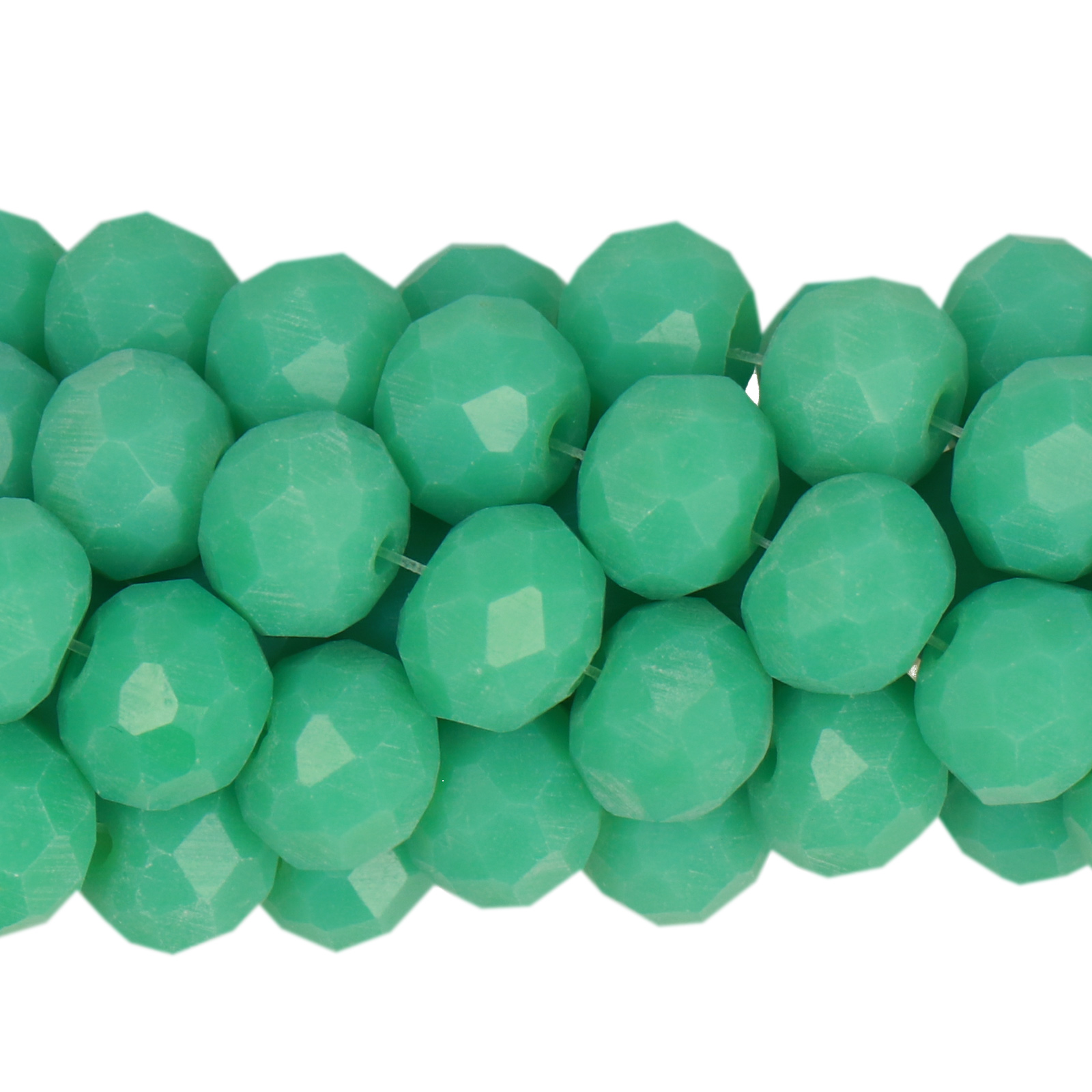 chinese glasperlen facettiertes rondelle opaque jade 8x6mm | strang 60st ca
