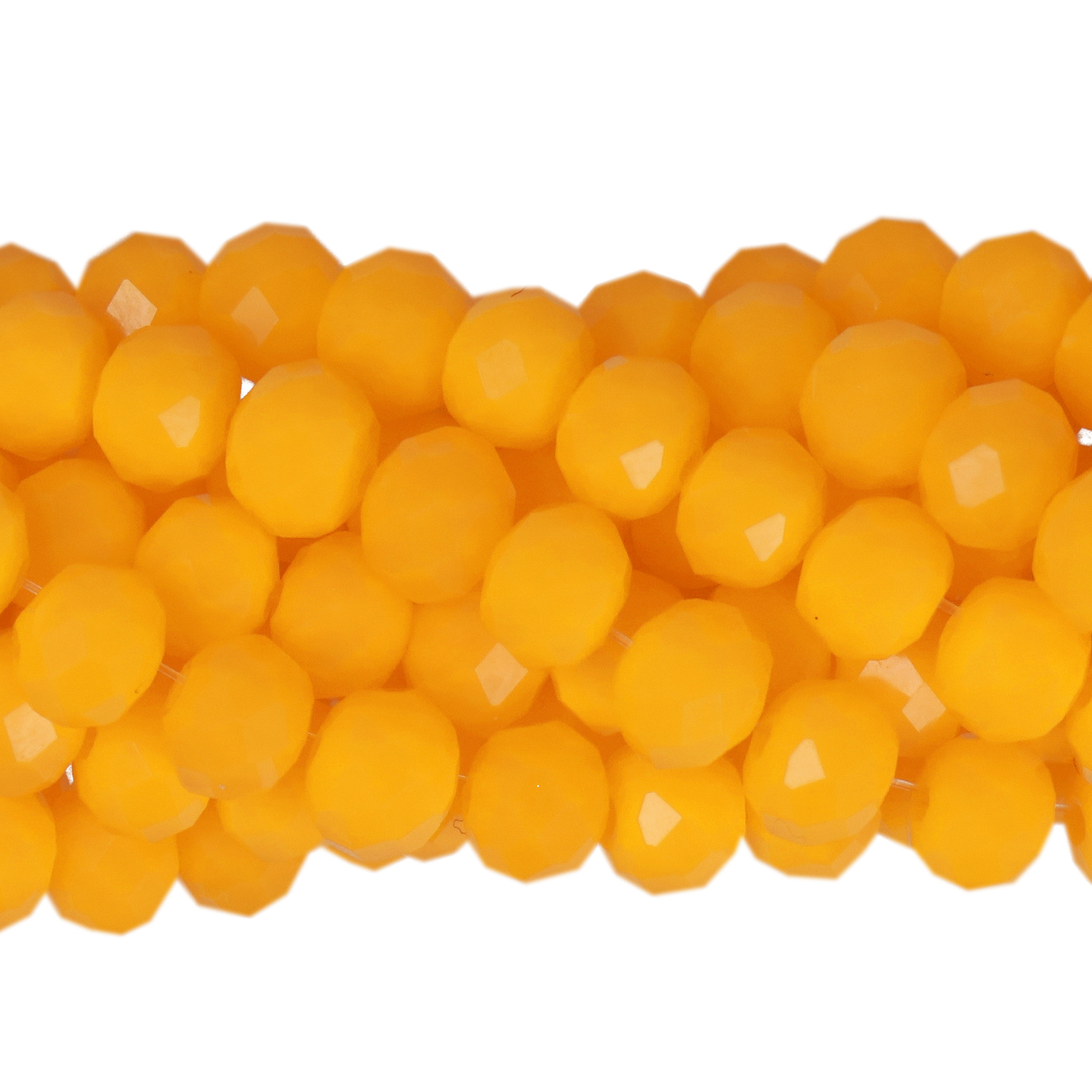 chinese glasperlen facettiertes rondelle opaque sunflower 6x4mm | 1 strang