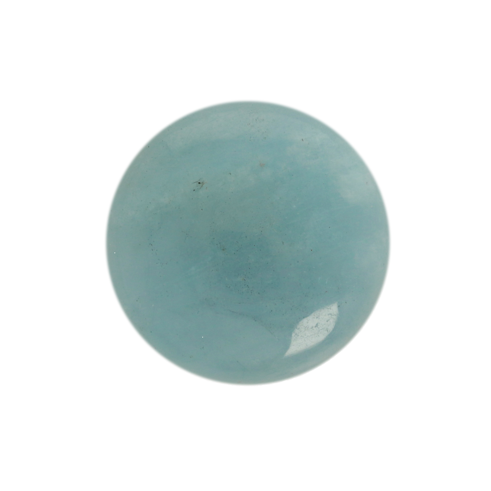 aquamarine cabochon smooth round 20mm | 1pc