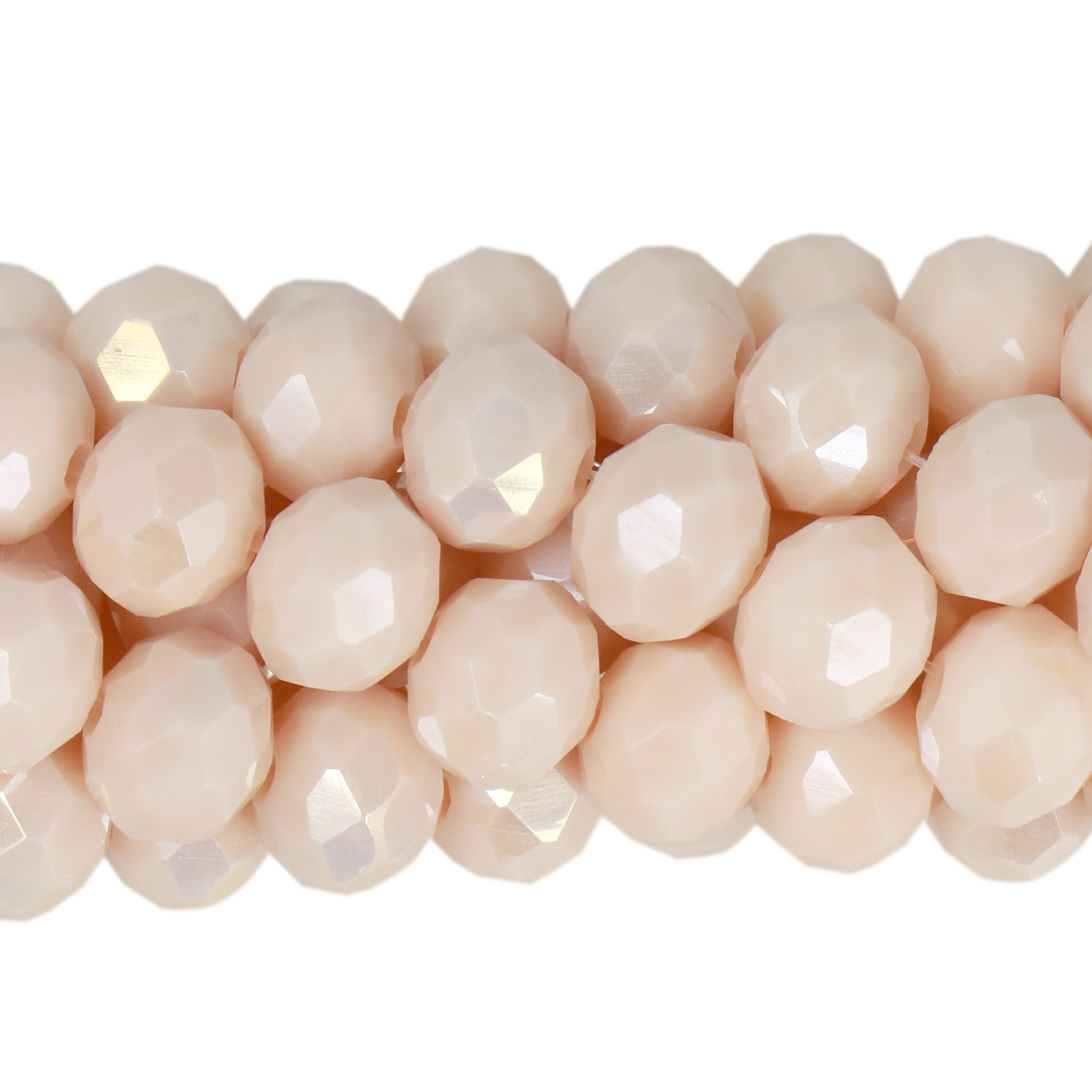 chinese glasperlen facettiertes rondelle opaque navajo luster gold 8x6mm | 1 strang