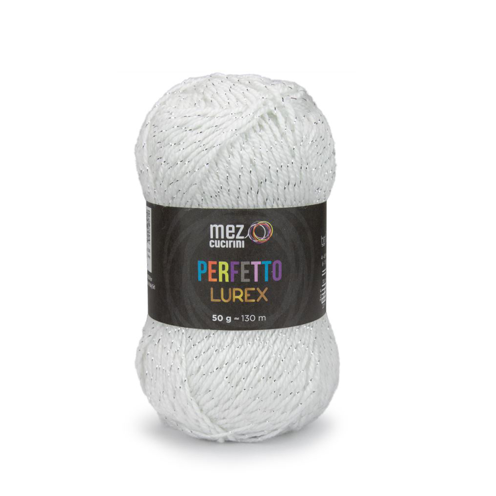 mez cucirini perfetto lurex - silver white (02080) - 50gr (130mt) | 1pc