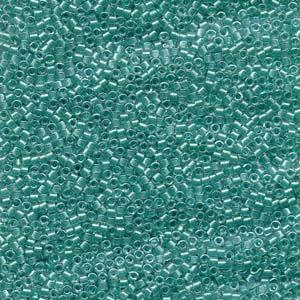miyuki delica 8/0 - color-lined sparkle crystal/turquoise | 8gr