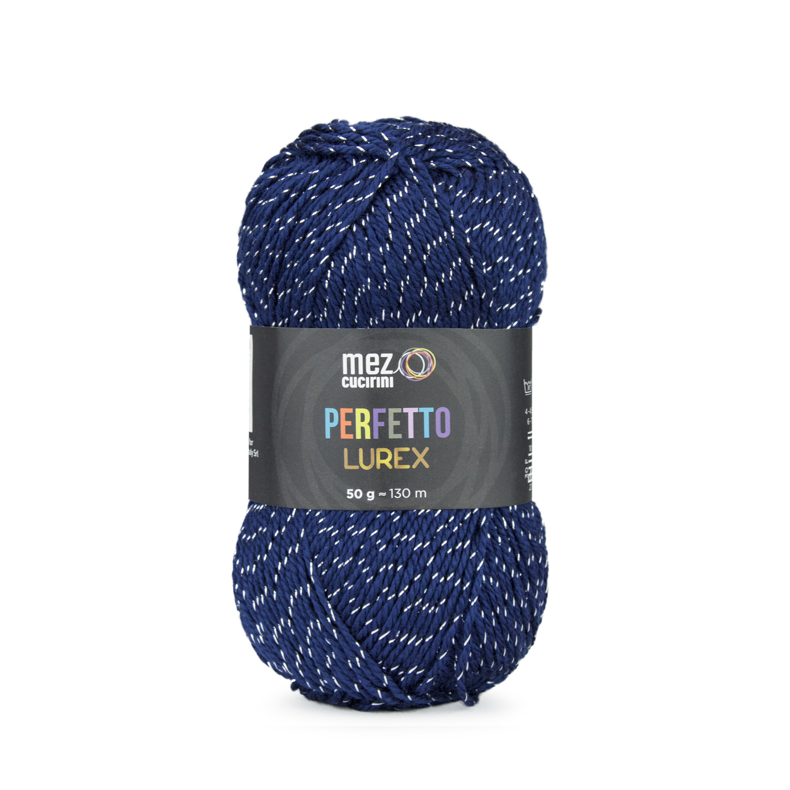 mez cucirini perfetto lurex - blue silver (02110) - 50gr (130mt) | 1pc