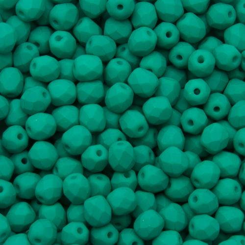 böhmische glasschliffperlen neon emerald 4mm | 50st