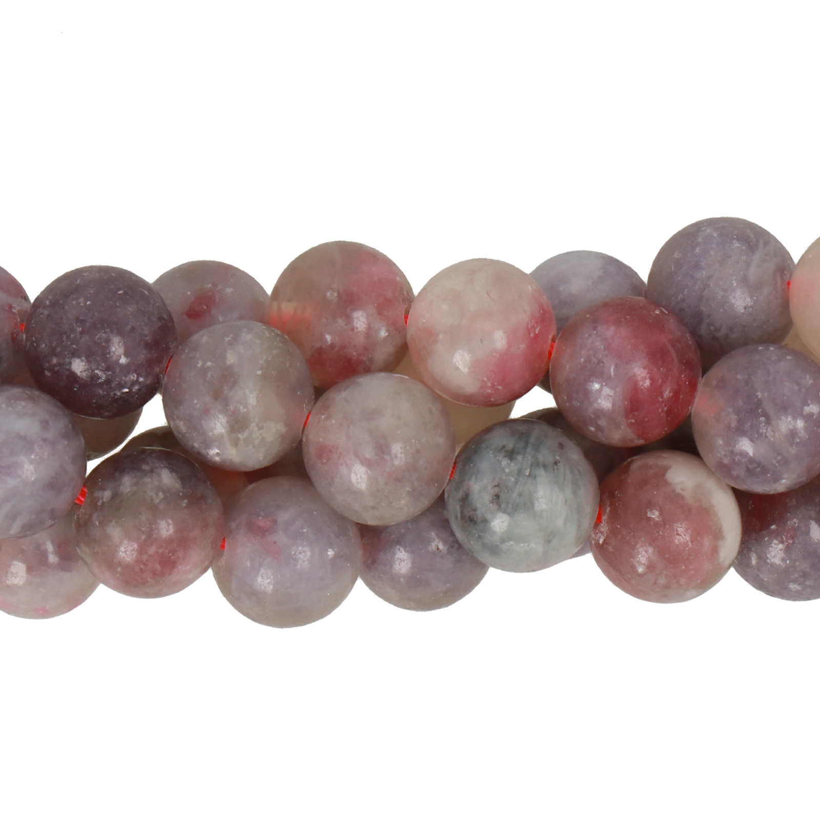 pink/purple tourmaline smooth round 8mm | 15/16-inch strand