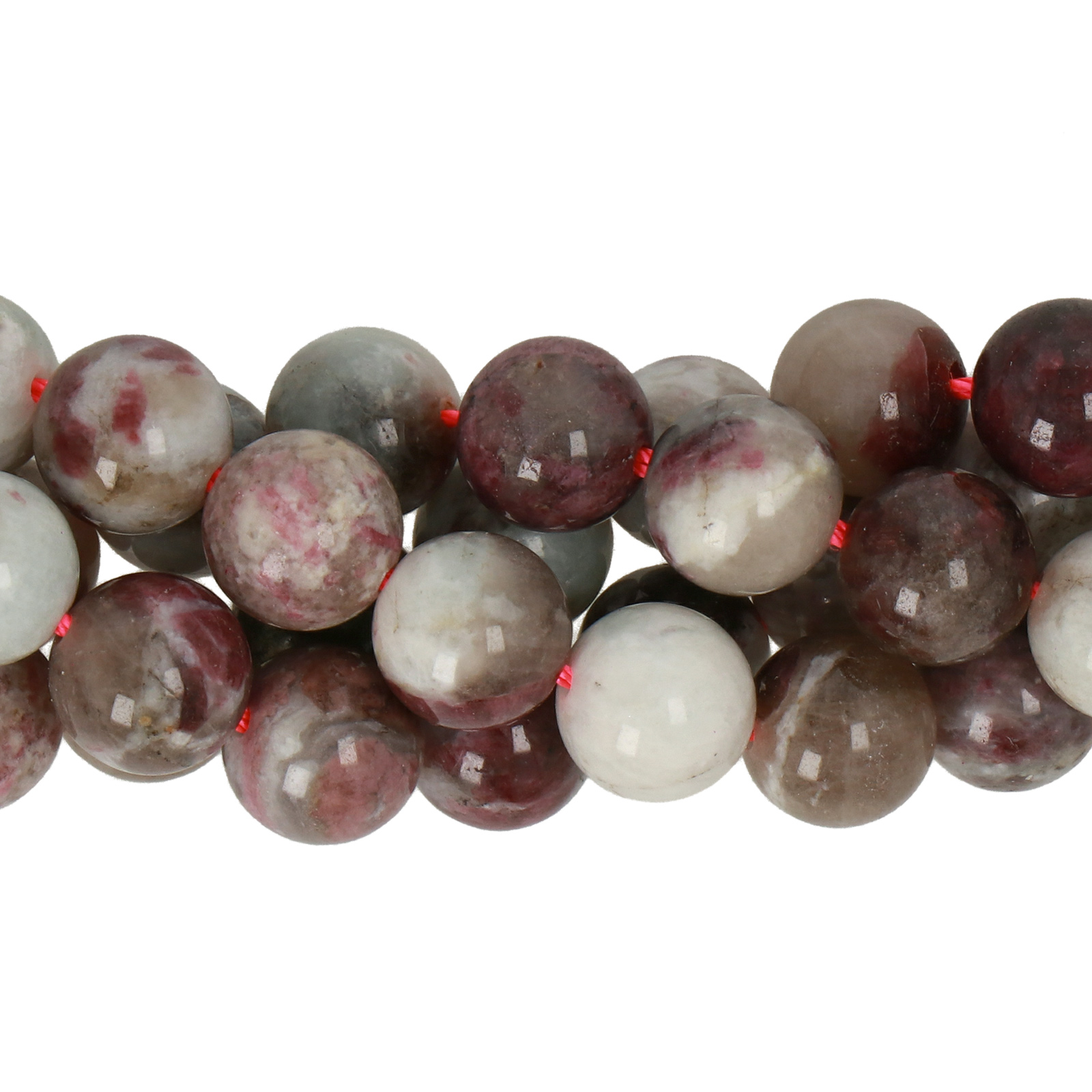 red/purple tourmaline smooth round 8mm | 15/16-inch strand