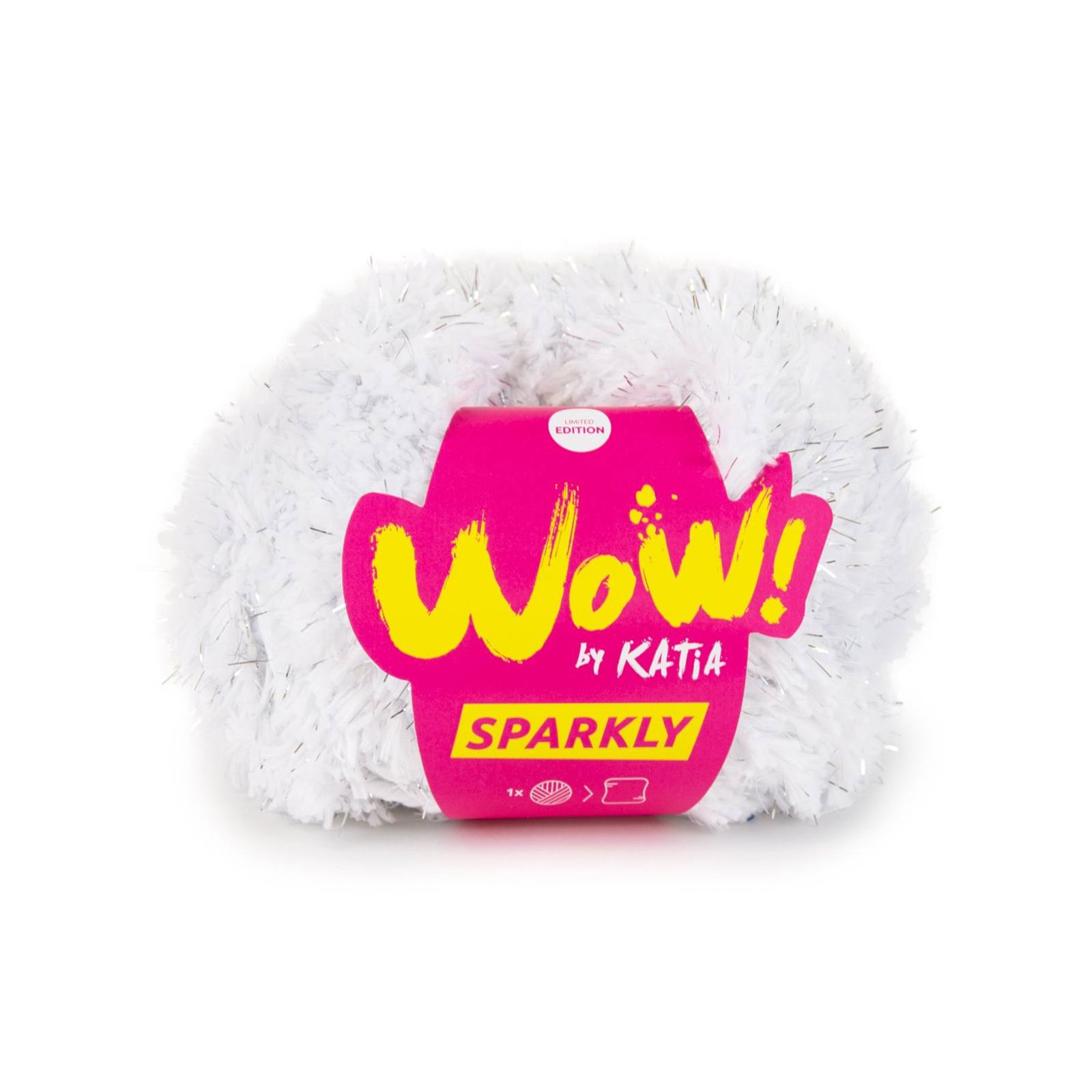 katia wow sparlky - white/silver (102) - 100gr (57mt) | 1pc