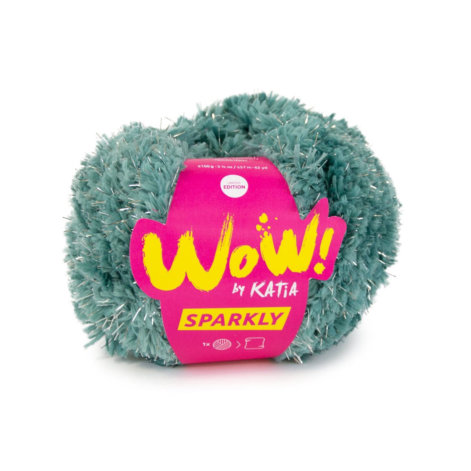 katia wow sparlky - blu water/silver (105) - 100gr (57mt) | 1pc