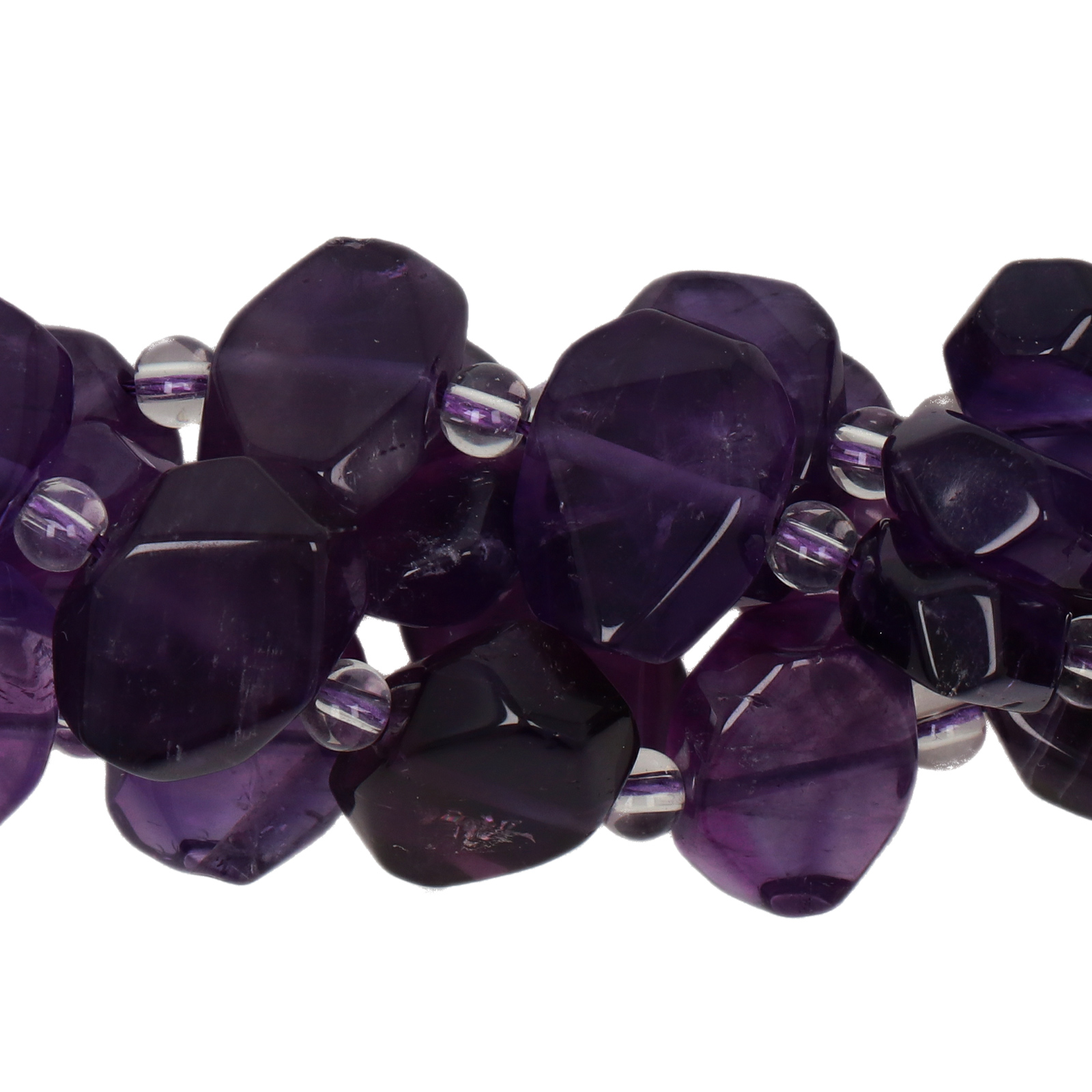 amethyst nugget plan facettierte 16x12mm ca. | strang 38/40cm