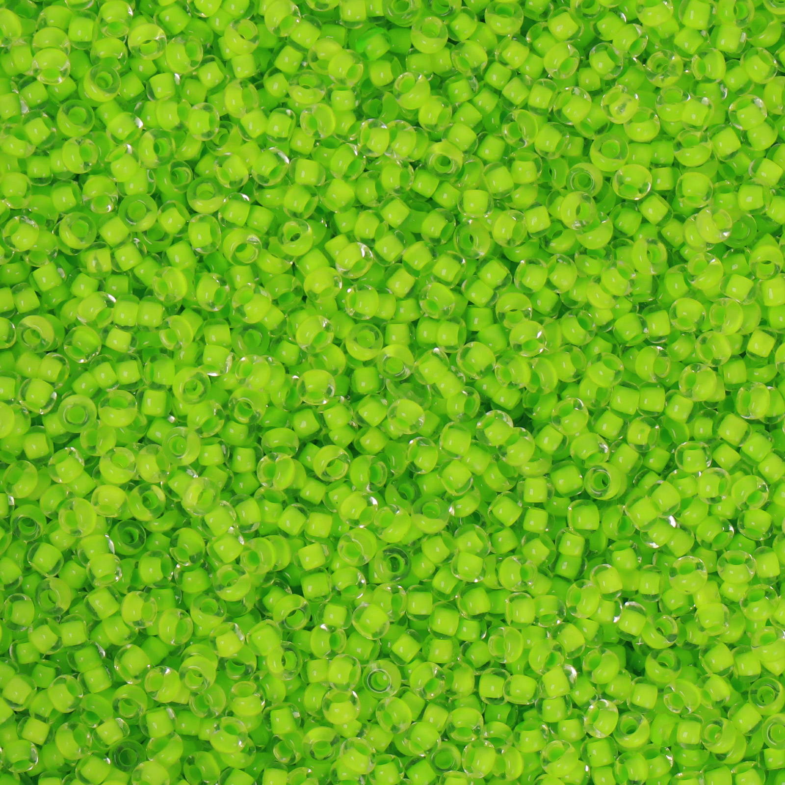 sattperlen preciosa rocailles 11/0 terra intensive lime lined | 20gr