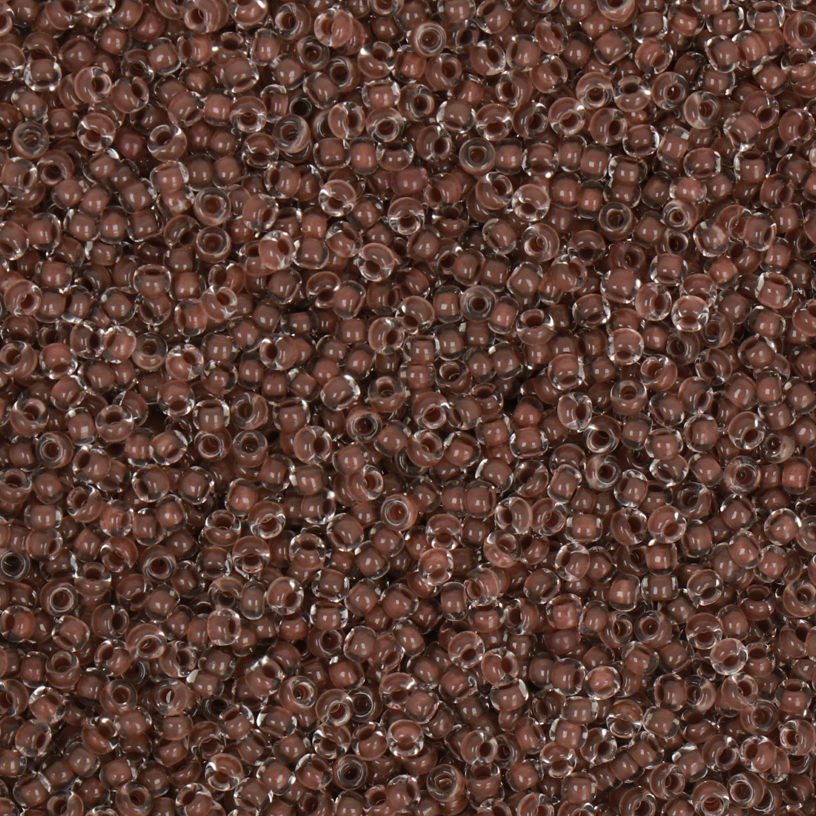 sattperlen preciosa rocailles 11/0 terra intensive chocolate brown lined | 20gr