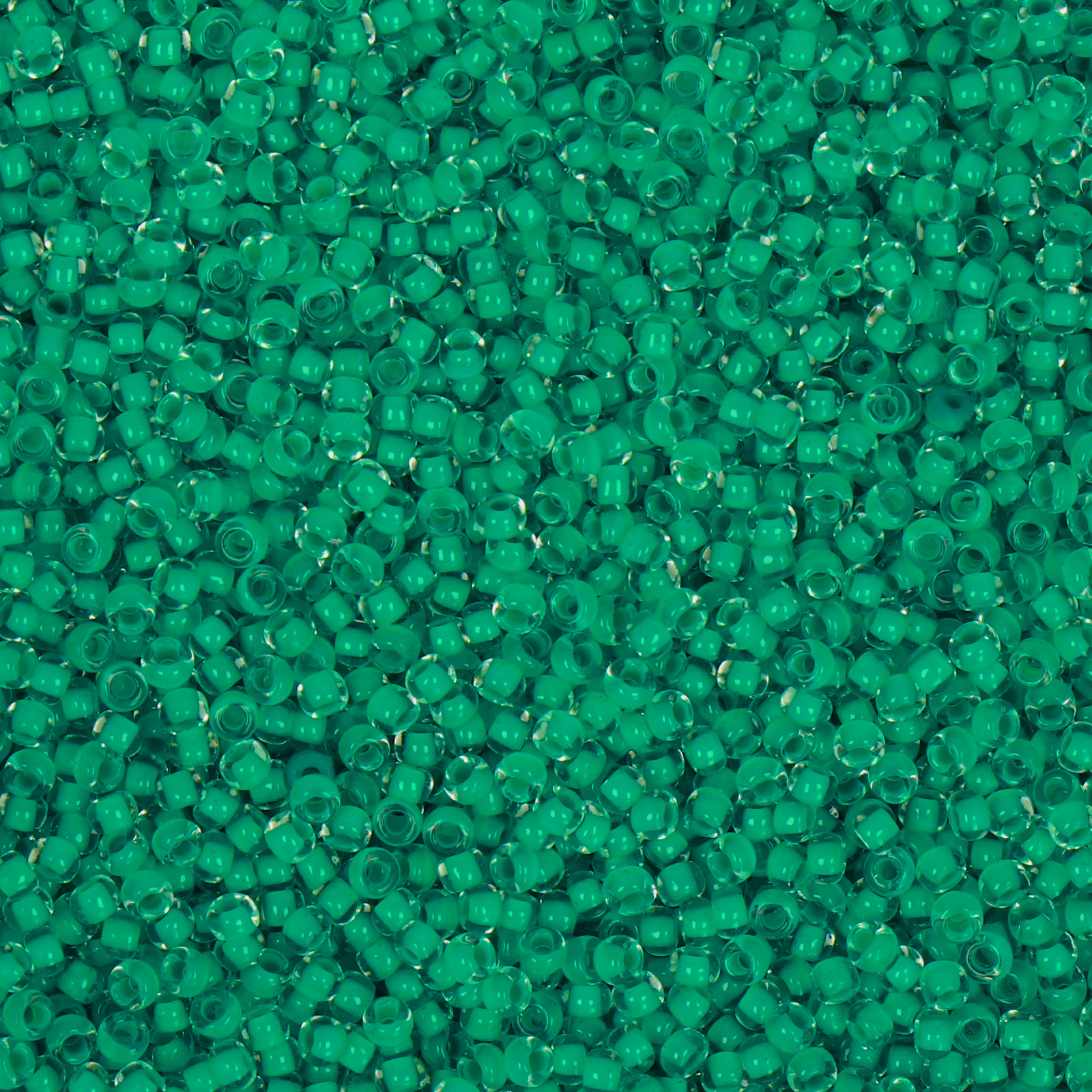 sattperlen preciosa rocailles 11/0 terra intensive sea green lined | 20gr
